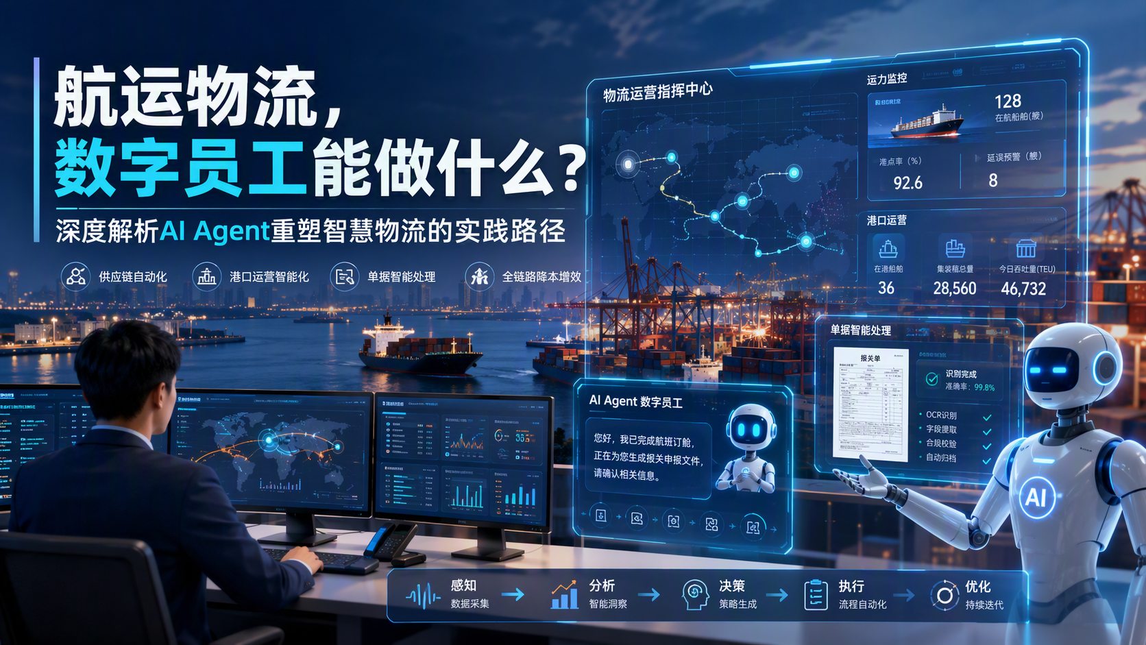 航运物流，数字员工能做什么？深度解析AI Agent重塑智慧物流的实践路径