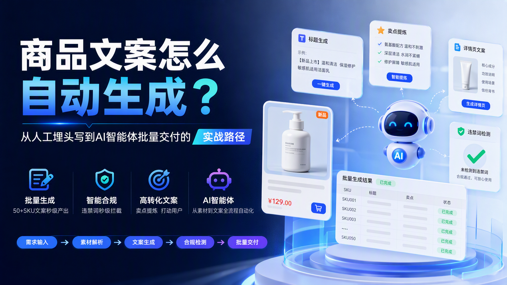 商品文案怎么自动生成?从人工埋头写到AI智能体批量交付的实战路径