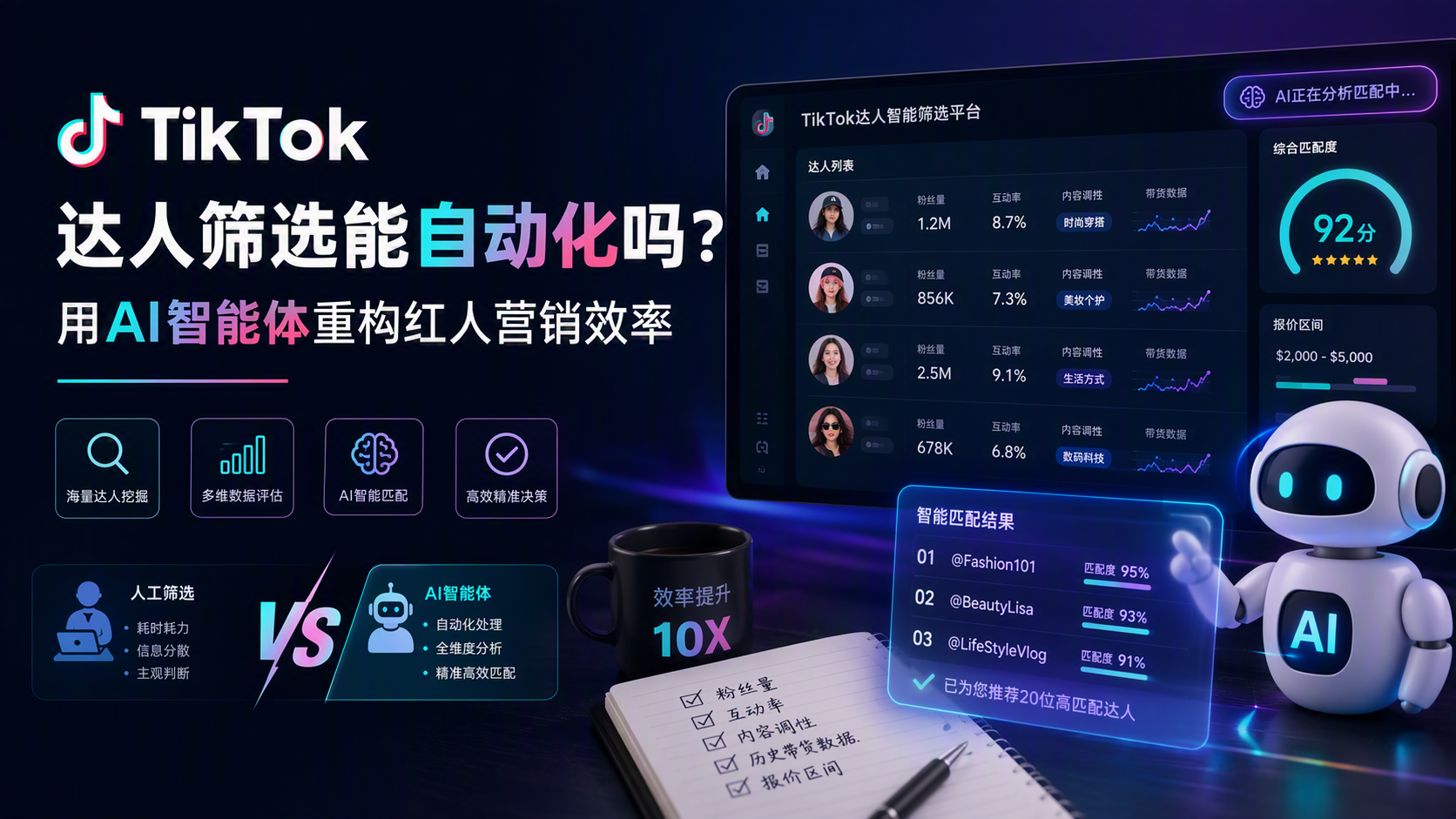 TikTok达人筛选能自动化吗？用AI智能体重构红人营销效率