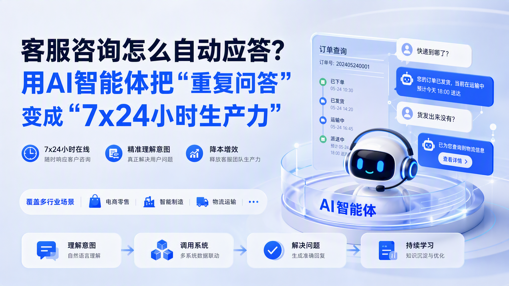 客服咨询怎么自动应答?用AI智能体把“重复问答”变成“7x24小时生产力”