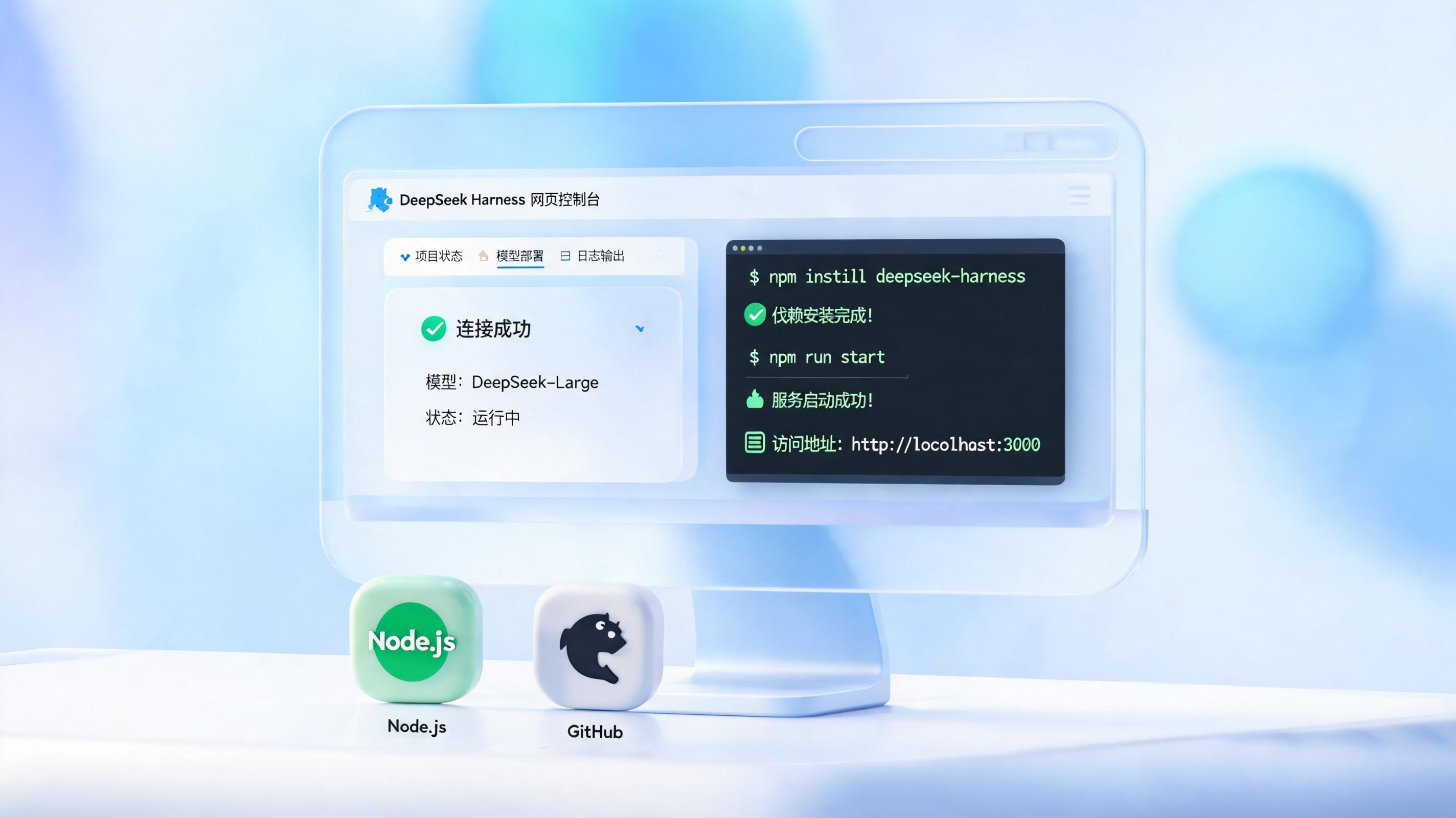 DeepSeek Harness 启动命令详解:3 种方式从零跑通 Web UI