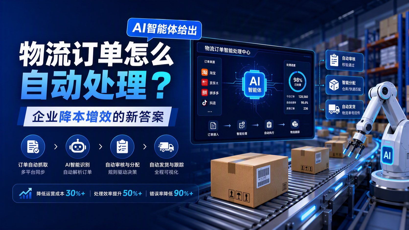 物流订单怎么自动处理?AI智能体给出企业降本增效的新答案