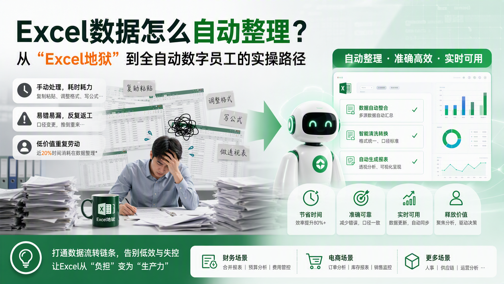 Excel数据怎么自动整理？从“Excel地狱”到全自动数字员工的实操路径_图1