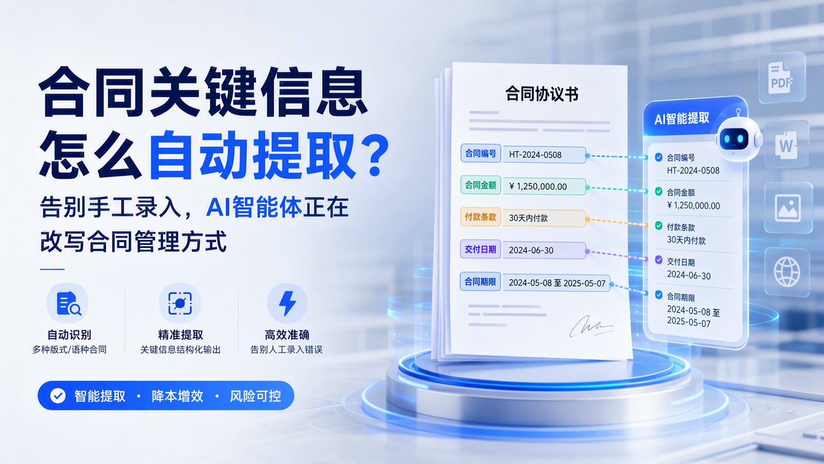 合同关键信息怎么自动提取?告别手工录入,AI智能体正在改写合同管理方式