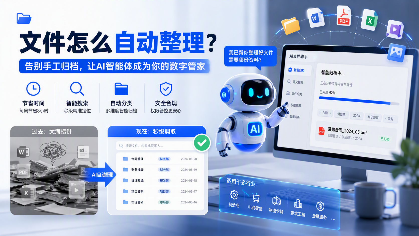 文件怎么自动整理?告别手工归档,让AI智能体成为你的数字管家