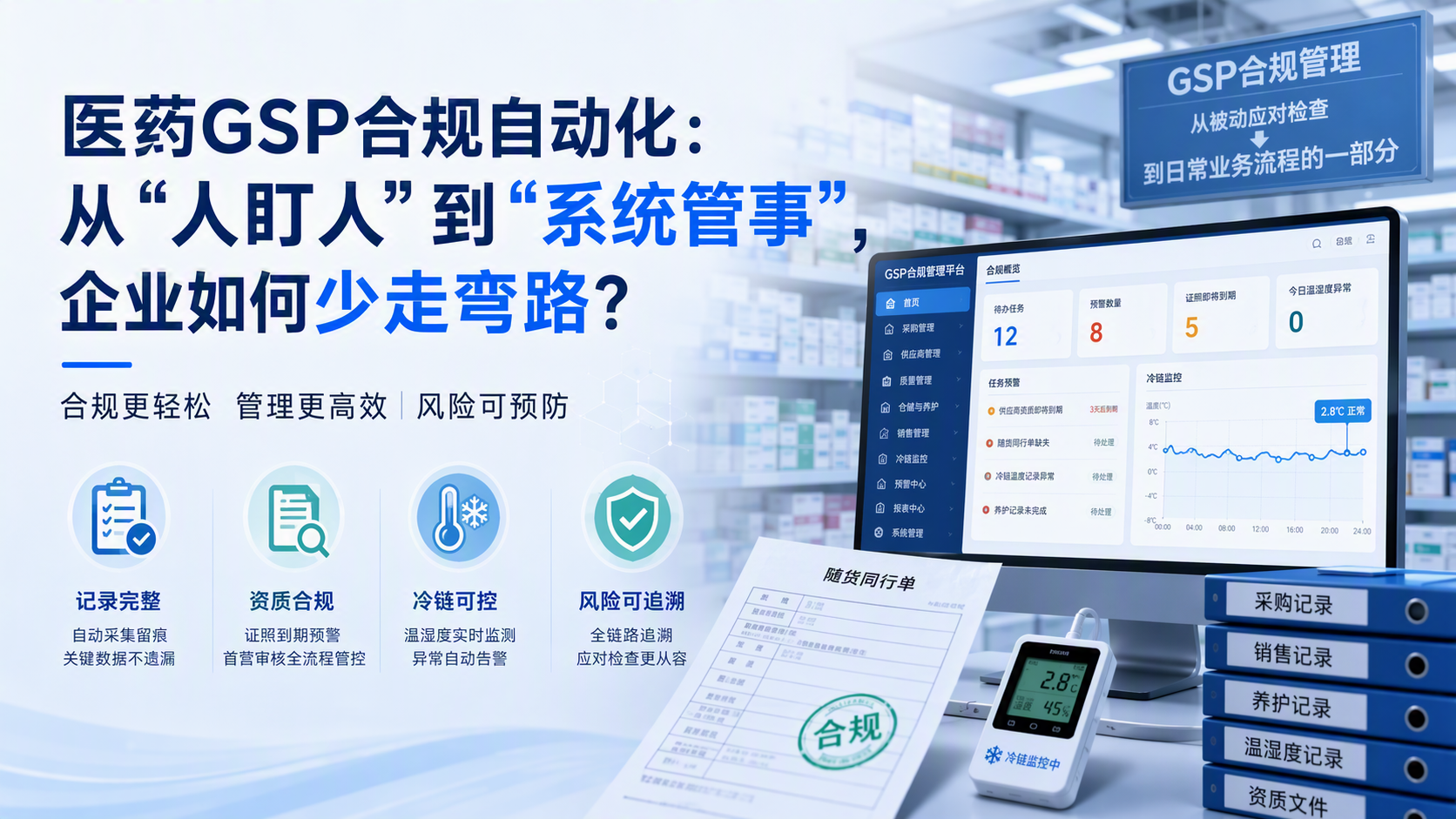 医药GSP合规自动化：从“人盯人”到“系统管事”，企业如何少走弯路？