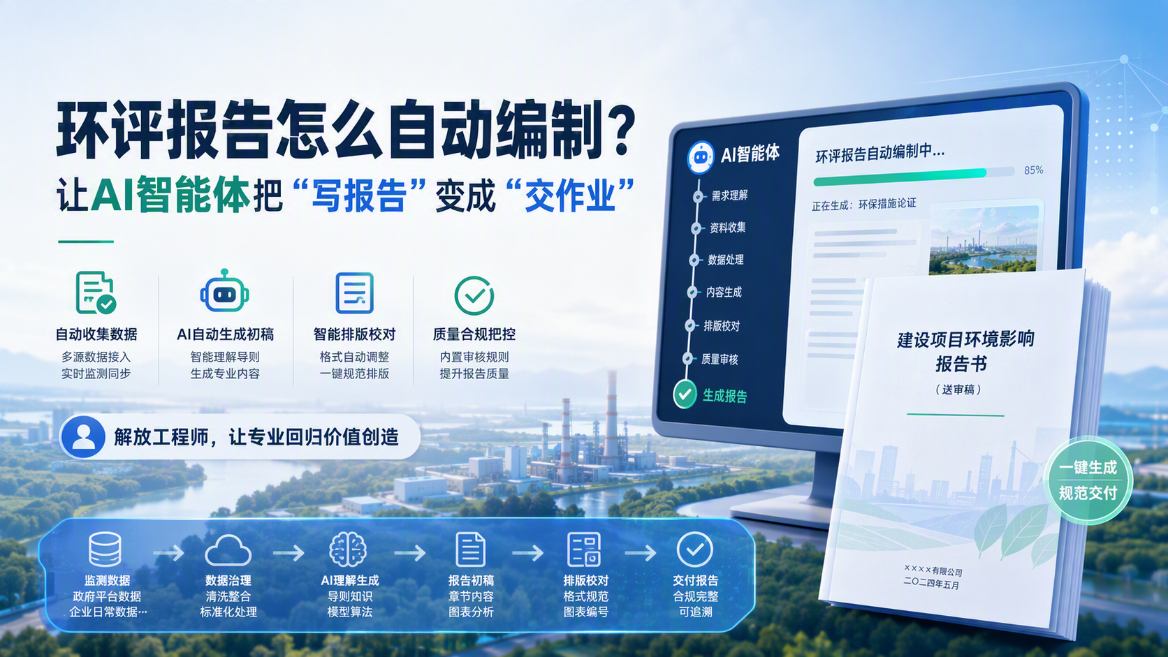 环评报告怎么自动编制？让AI智能体把“写报告”变成“交作业”