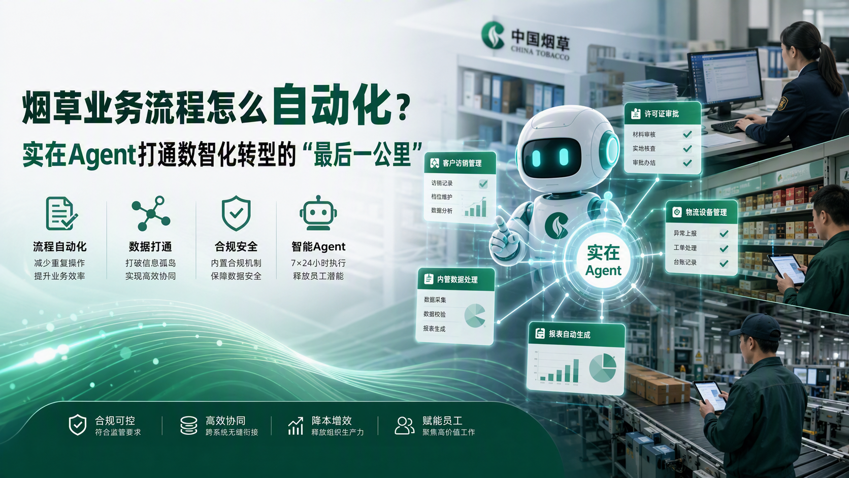 烟草业务流程怎么自动化？实在Agent打通数智化转型的“最后一公里”