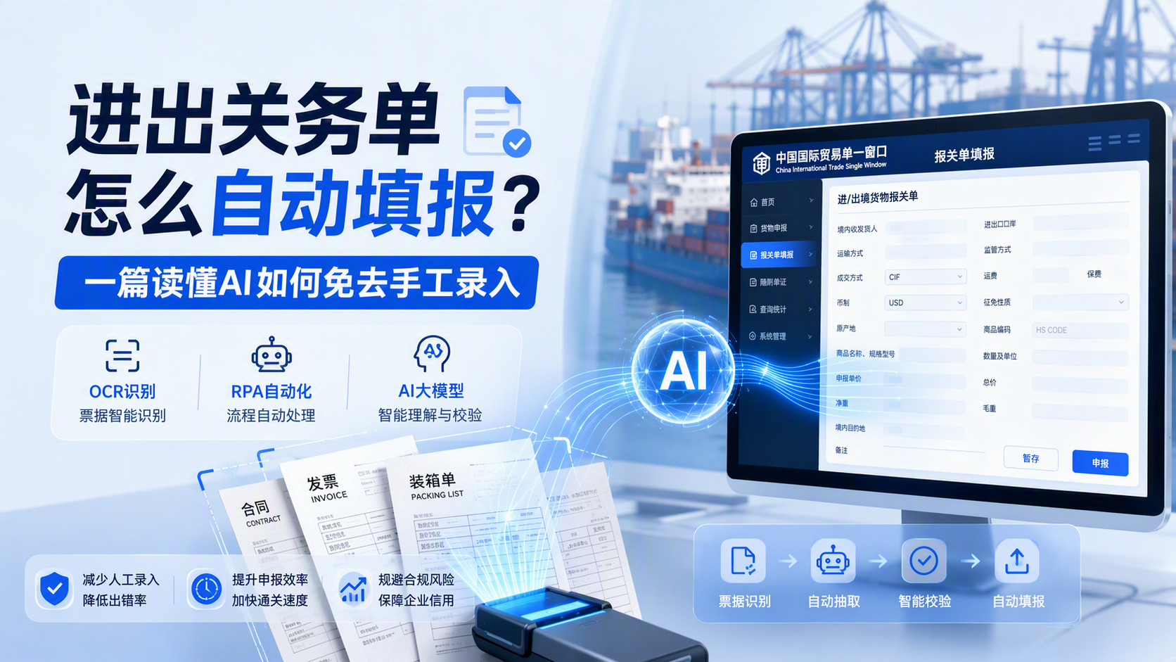 进出关务单怎么自动填报?一篇读懂AI如何免去手工录入