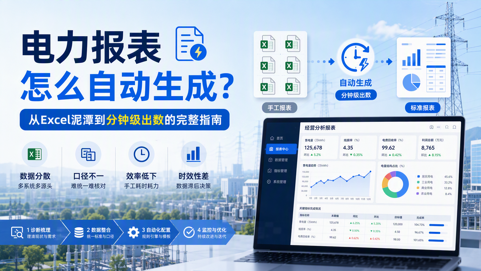 电力报表怎么自动生成？从Excel泥潭到分钟级出数的完整指南