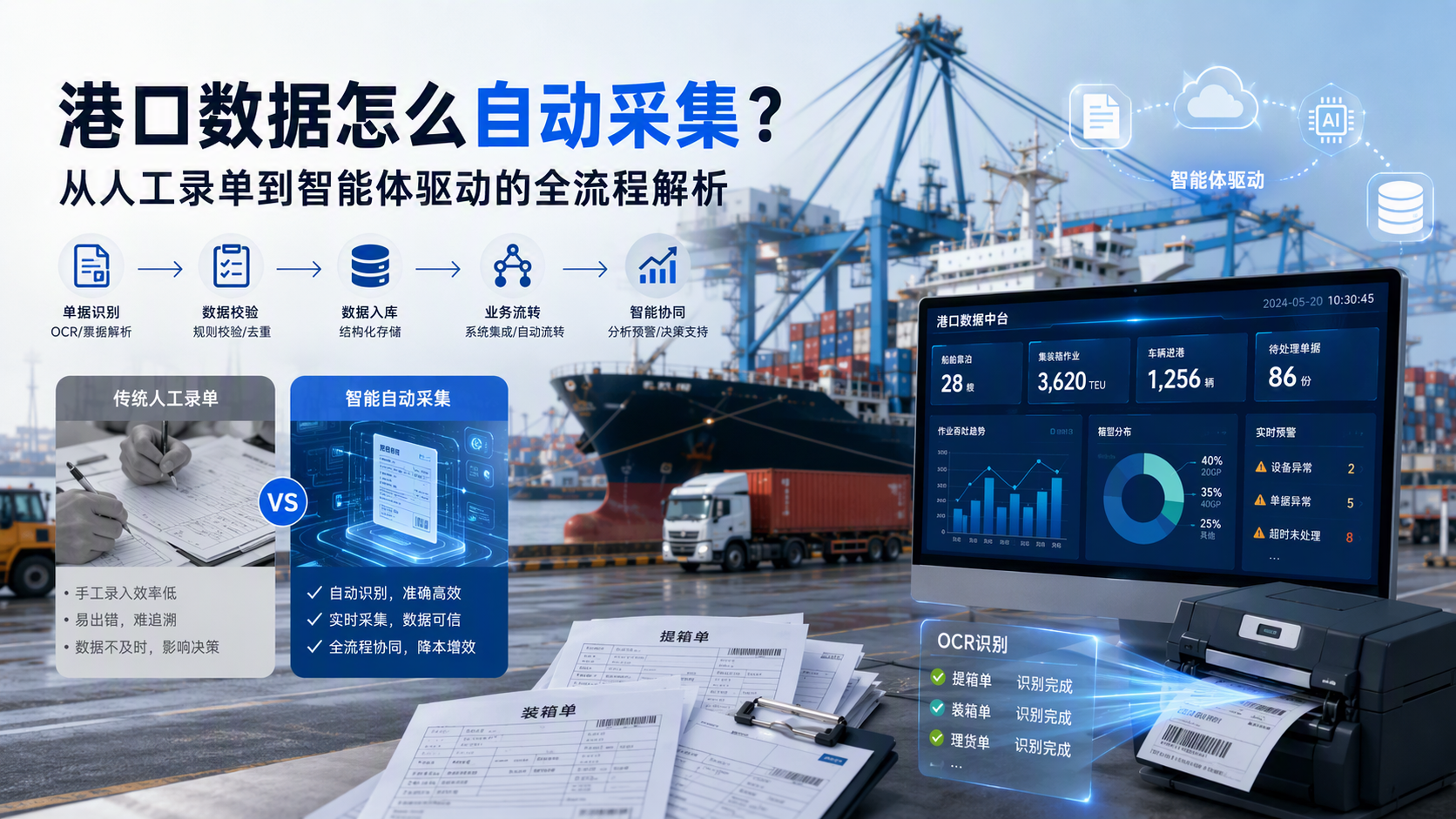 港口数据怎么自动采集？从人工录单到智能体驱动的全流程解析