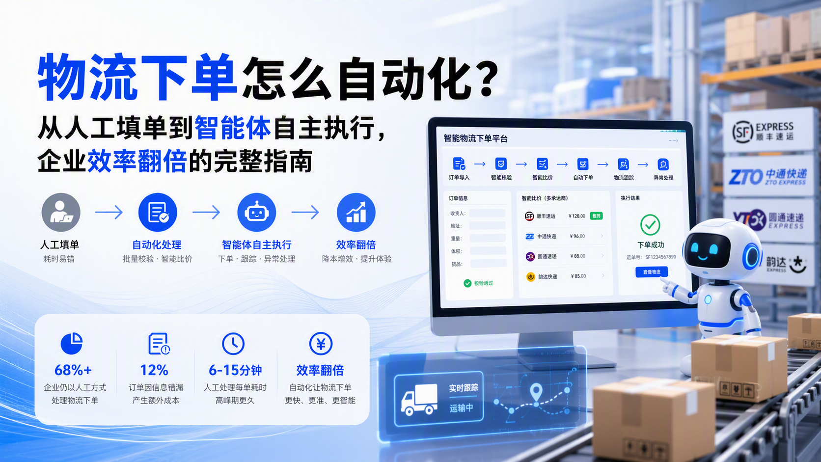 物流下单怎么自动化？从人工填单到智能体自主执行，企业效率翻倍的完整指南