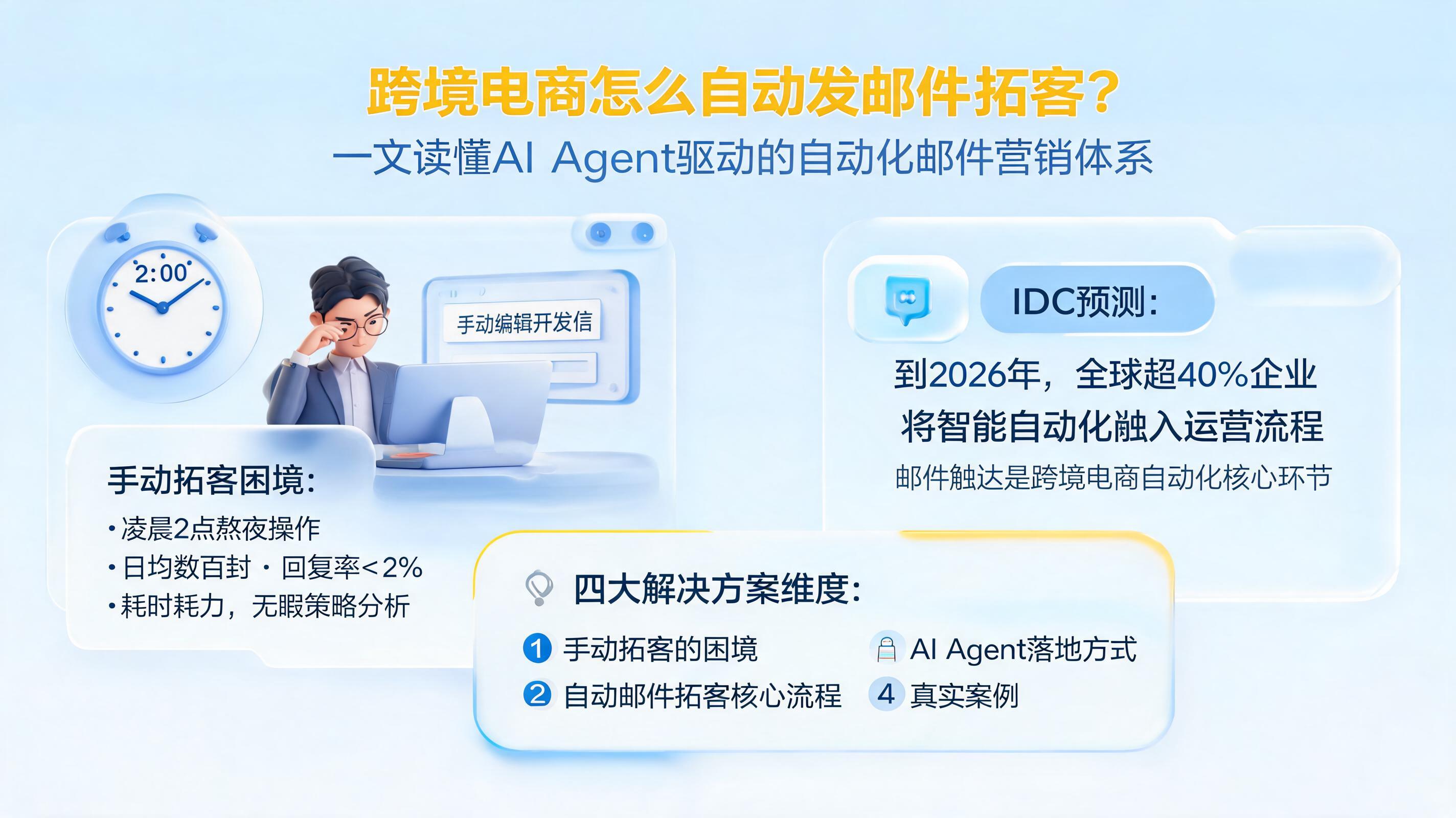跨境电商怎么自动发邮件拓客？一文读懂AI Agent驱动的自动化邮件营销体系
