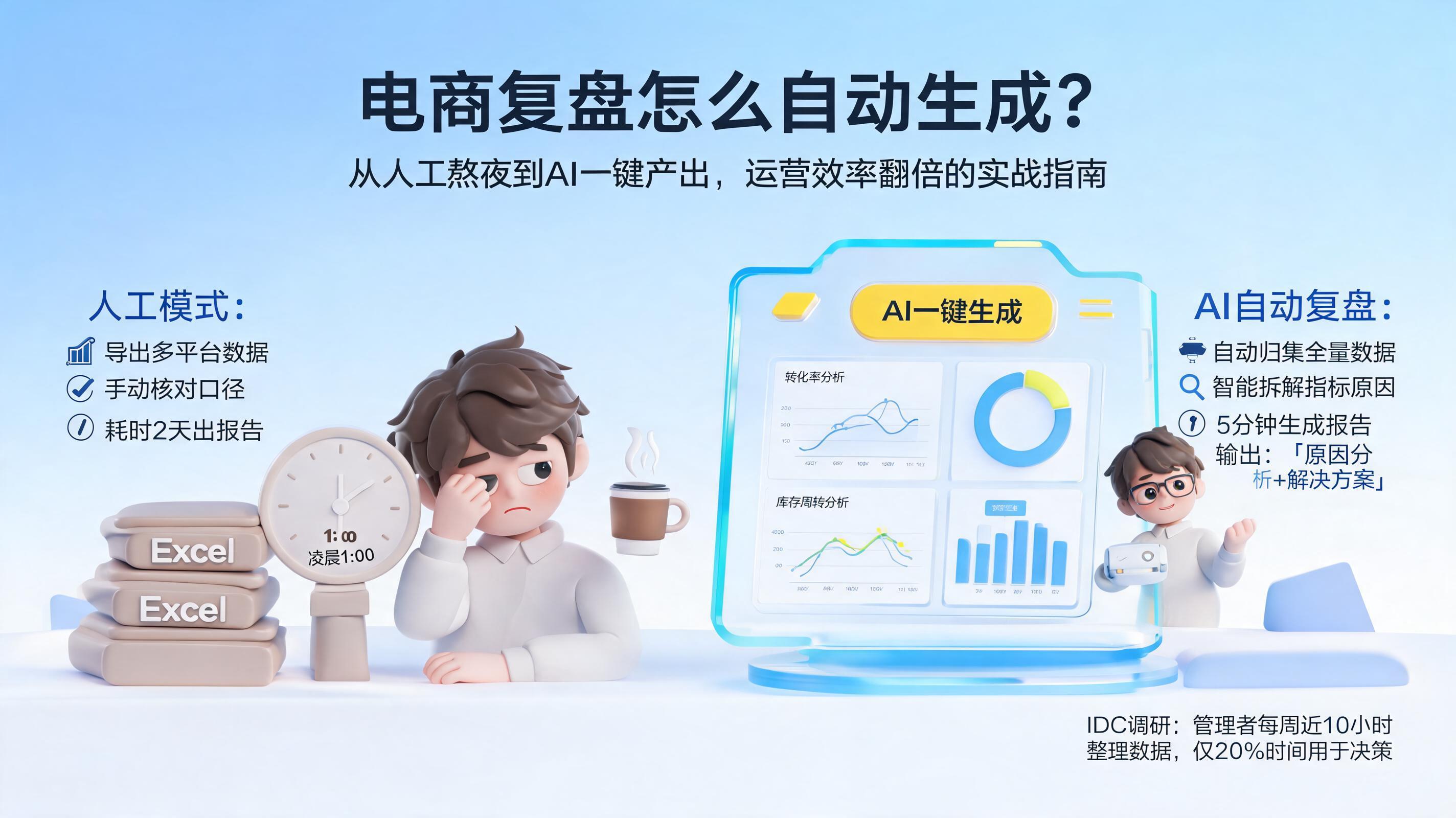 电商复盘怎么自动生成？从人工熬夜到AI一键产出，运营效率翻倍的实战指南