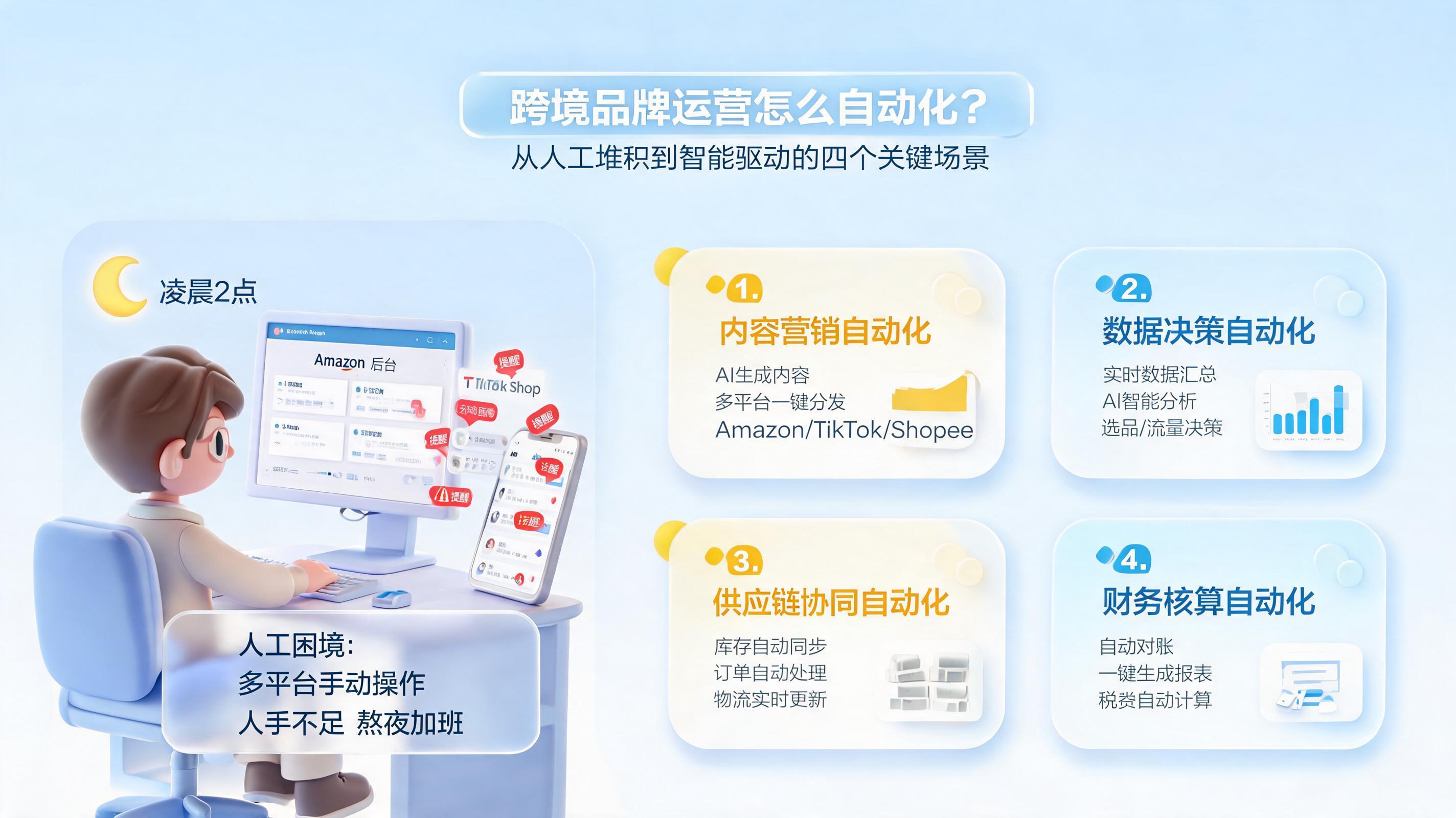跨境品牌运营怎么自动化？从人工堆积到智能驱动的四个关键场景