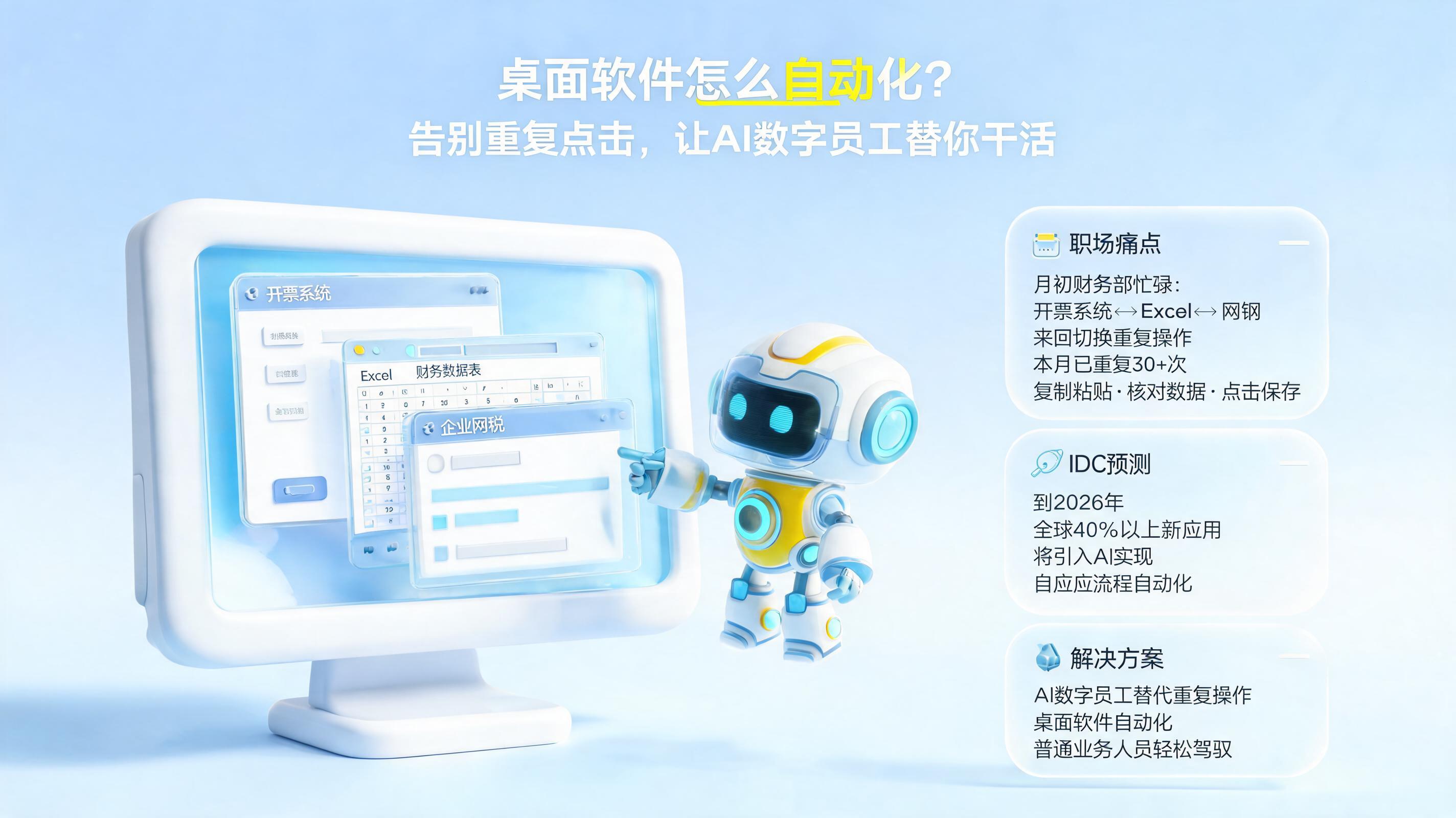 桌面软件怎么自动化?告别重复点击,让AI数字员工替你干活
