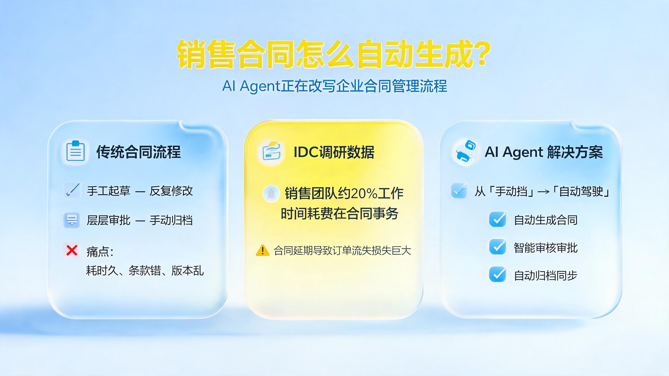 销售合同怎么自动生成?AI Agent正在改写企业合同管理流程