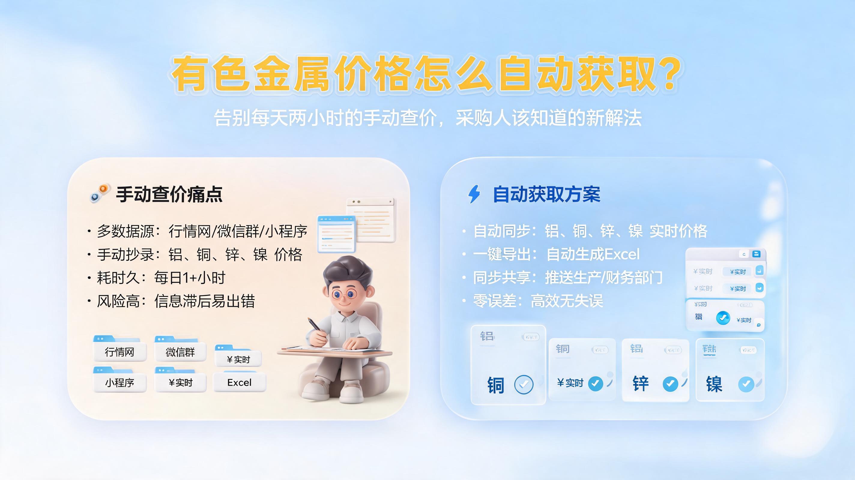 有色金属价格怎么自动获取?告别每天两小时的手动查价,采购人该知道的新解法