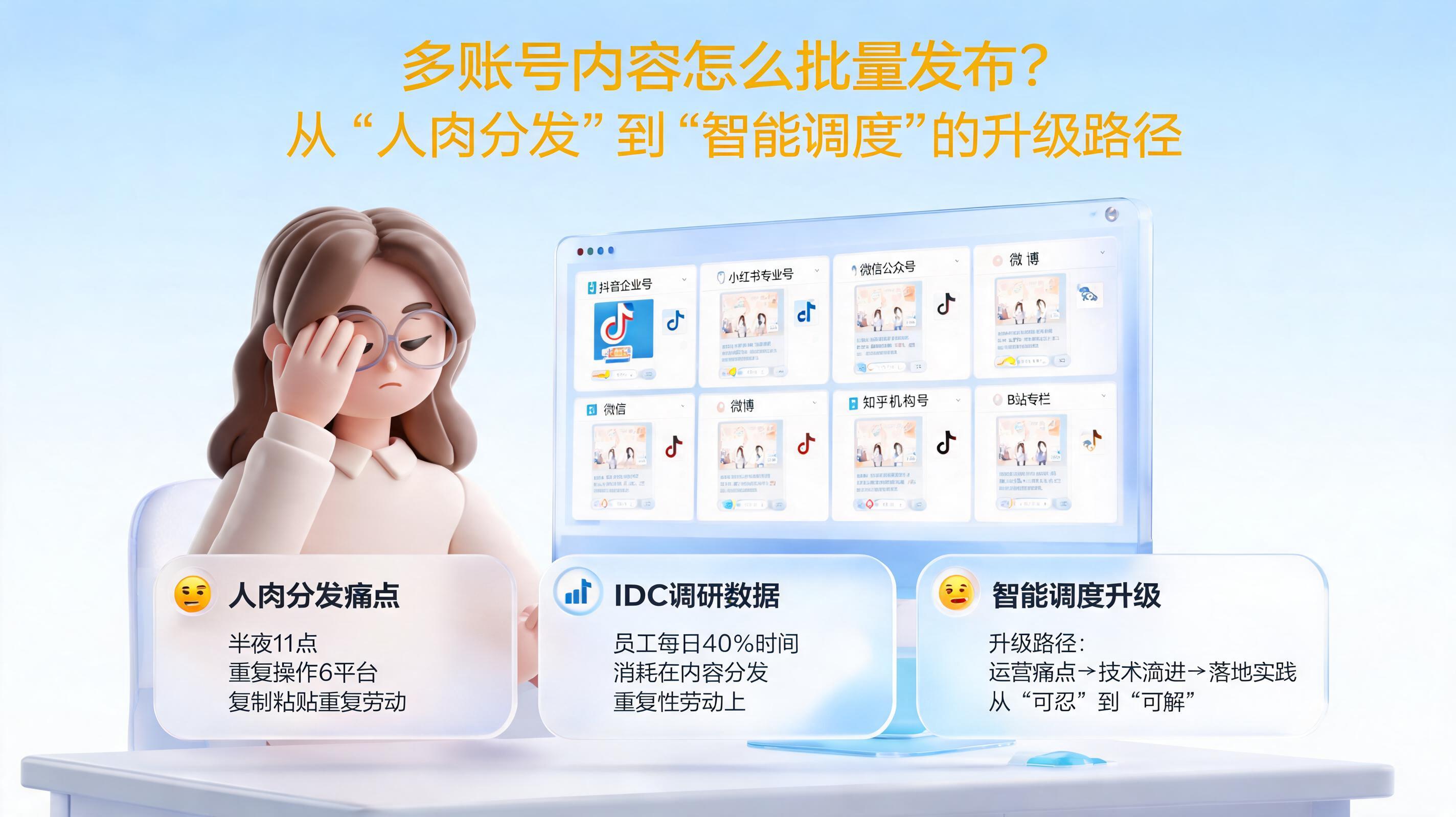 多账号内容怎么批量发布？从“人肉分发”到“智能调度”的升级路径