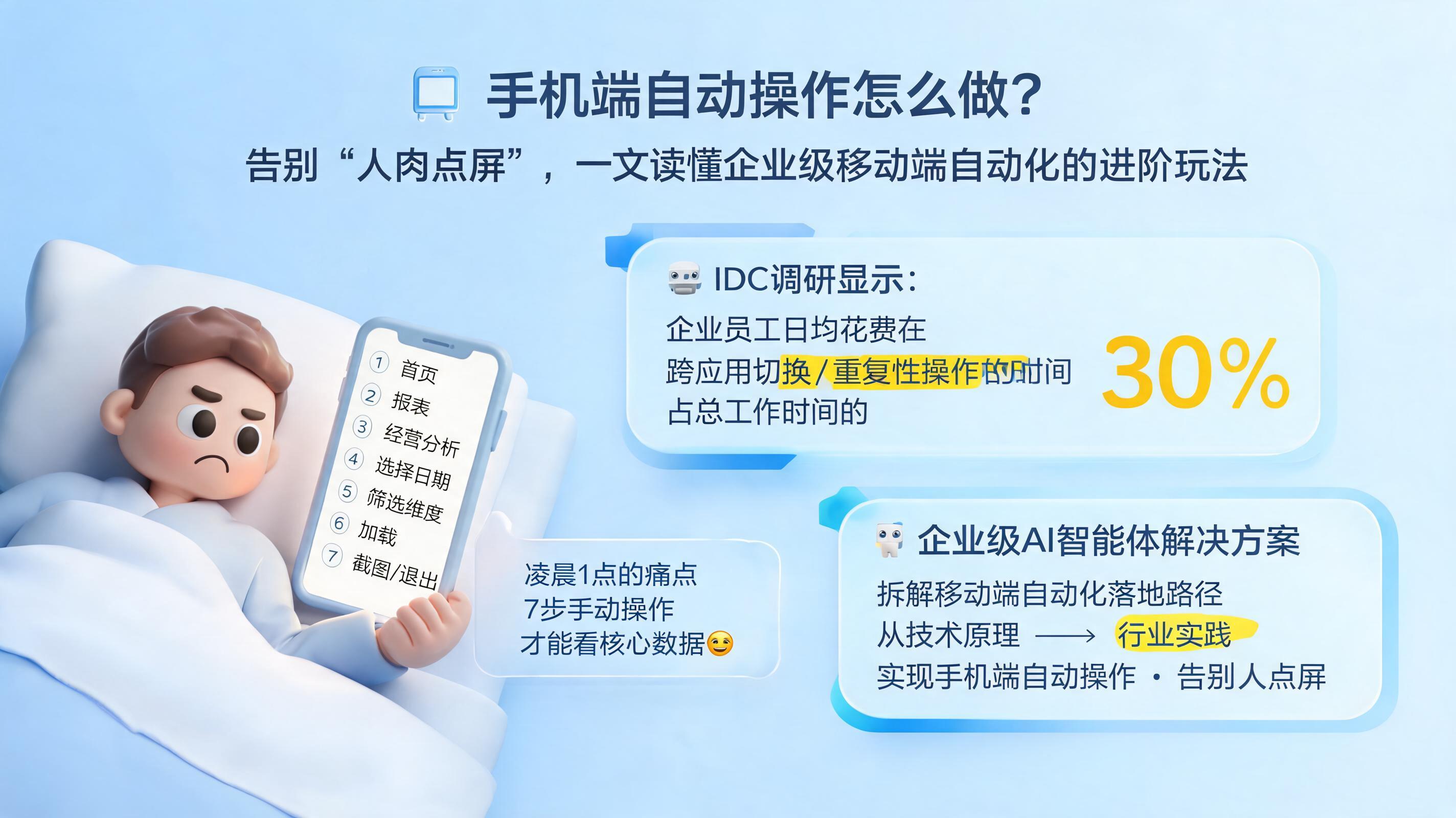 手机端自动操作怎么做？告别“人肉点屏”，一文读懂企业级移动端自动化的进阶玩法