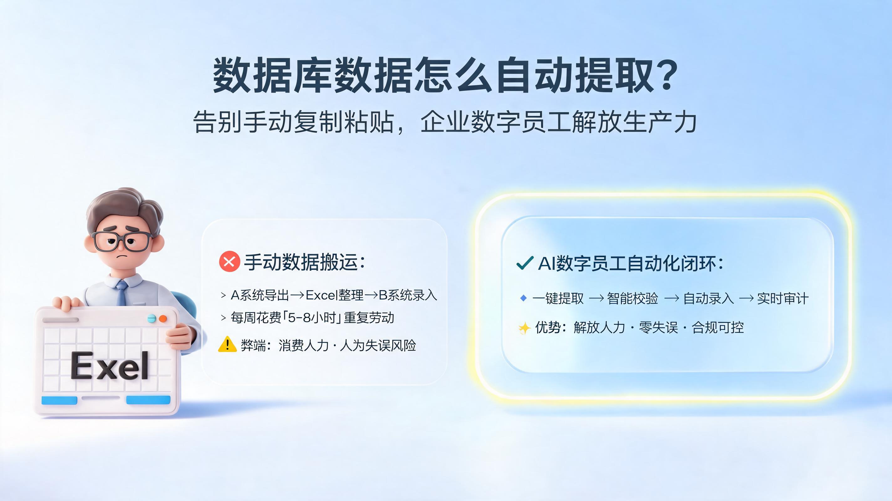 数据库数据怎么自动提取？告别手动复制粘贴，企业数字员工这样解放生产力