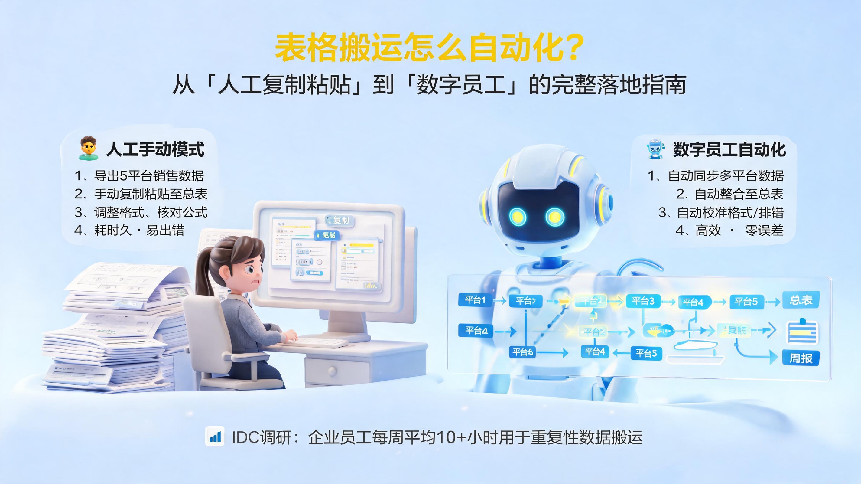 表格搬运怎么自动化？从“人工复制粘贴”到“数字员工”的完整落地指南