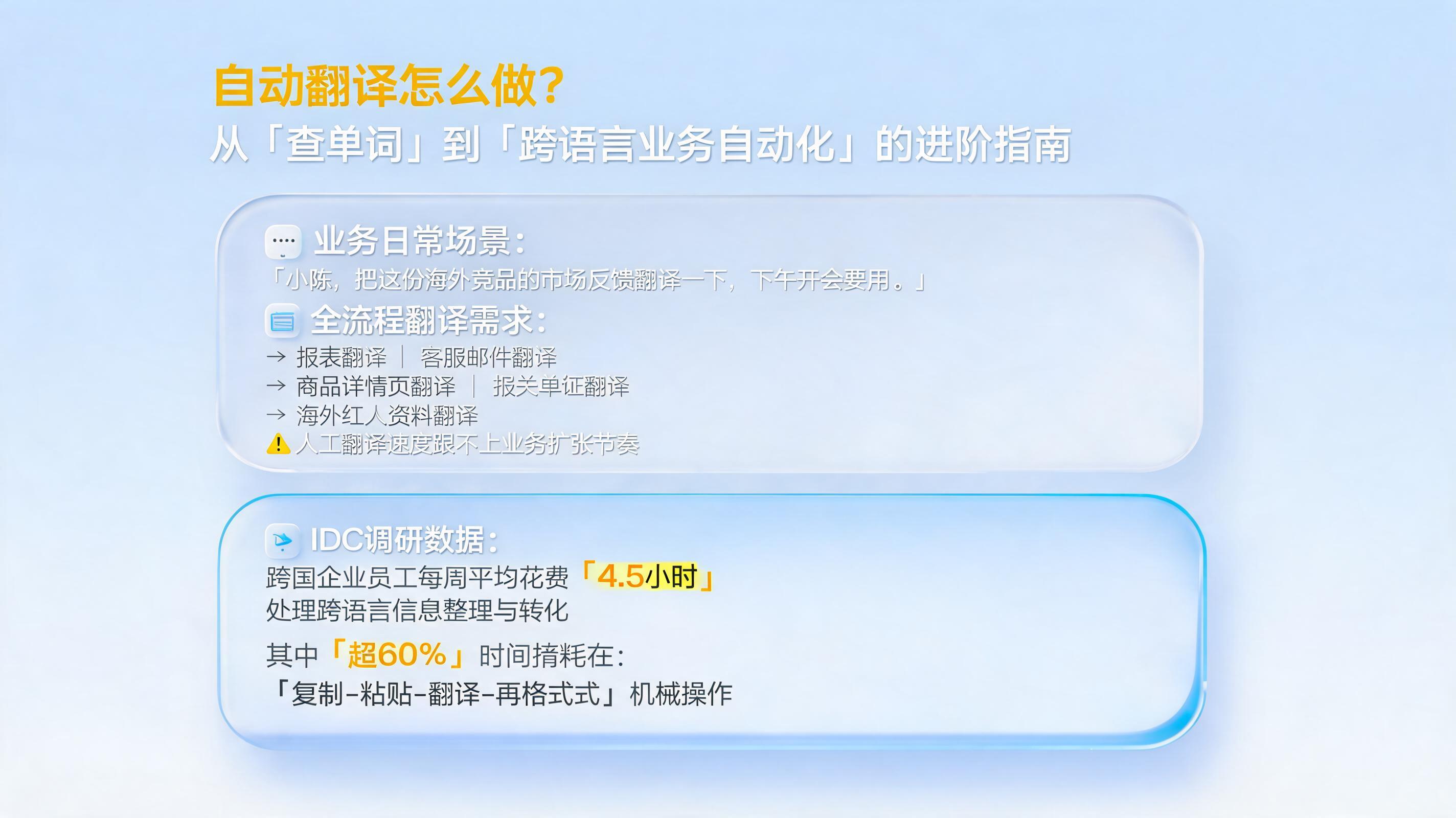 自动翻译怎么做？从“查单词”到“跨语言业务自动化”的进阶指南