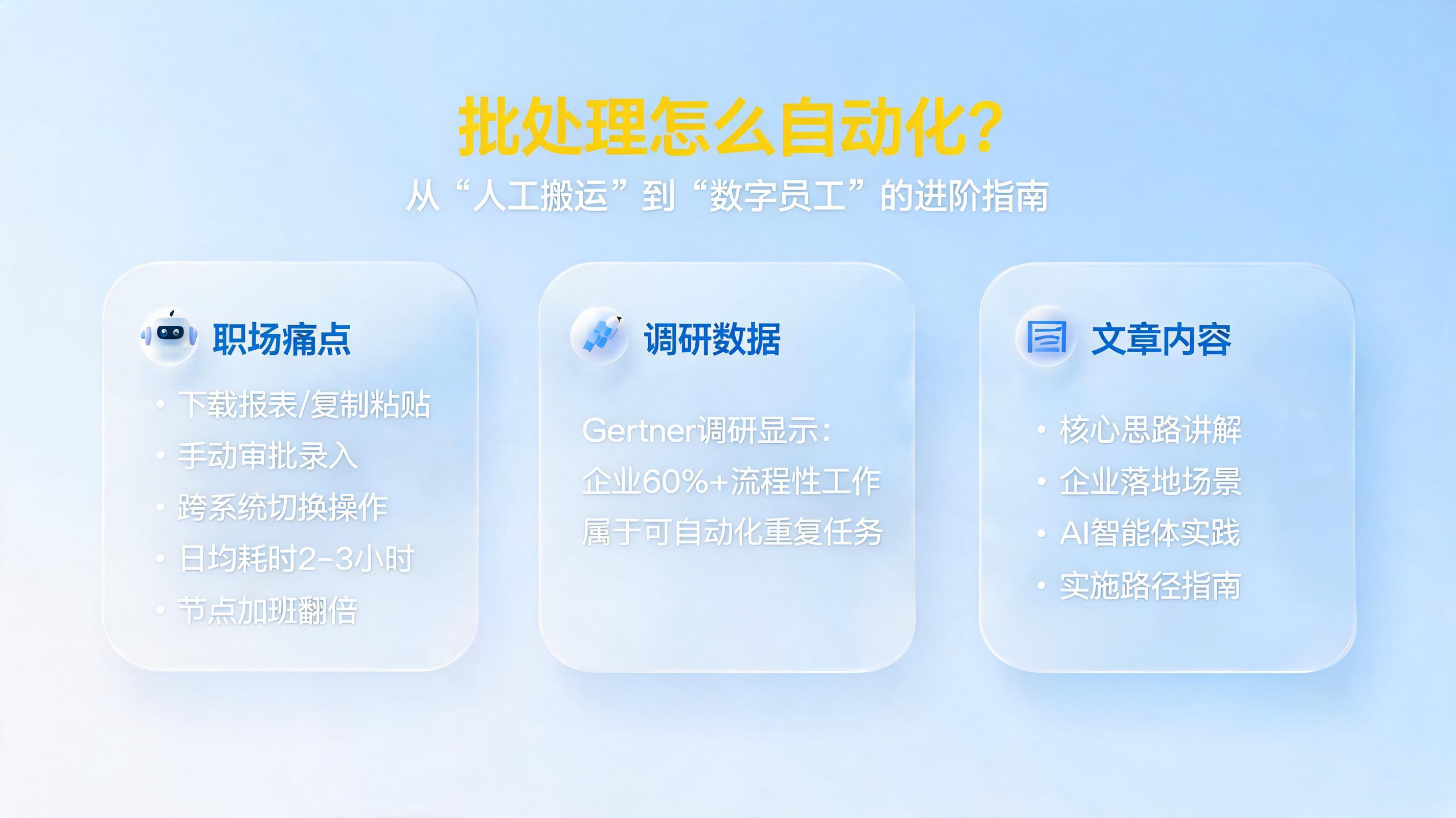 批处理怎么自动化？从“人工搬运”到“数字员工”的进阶指南