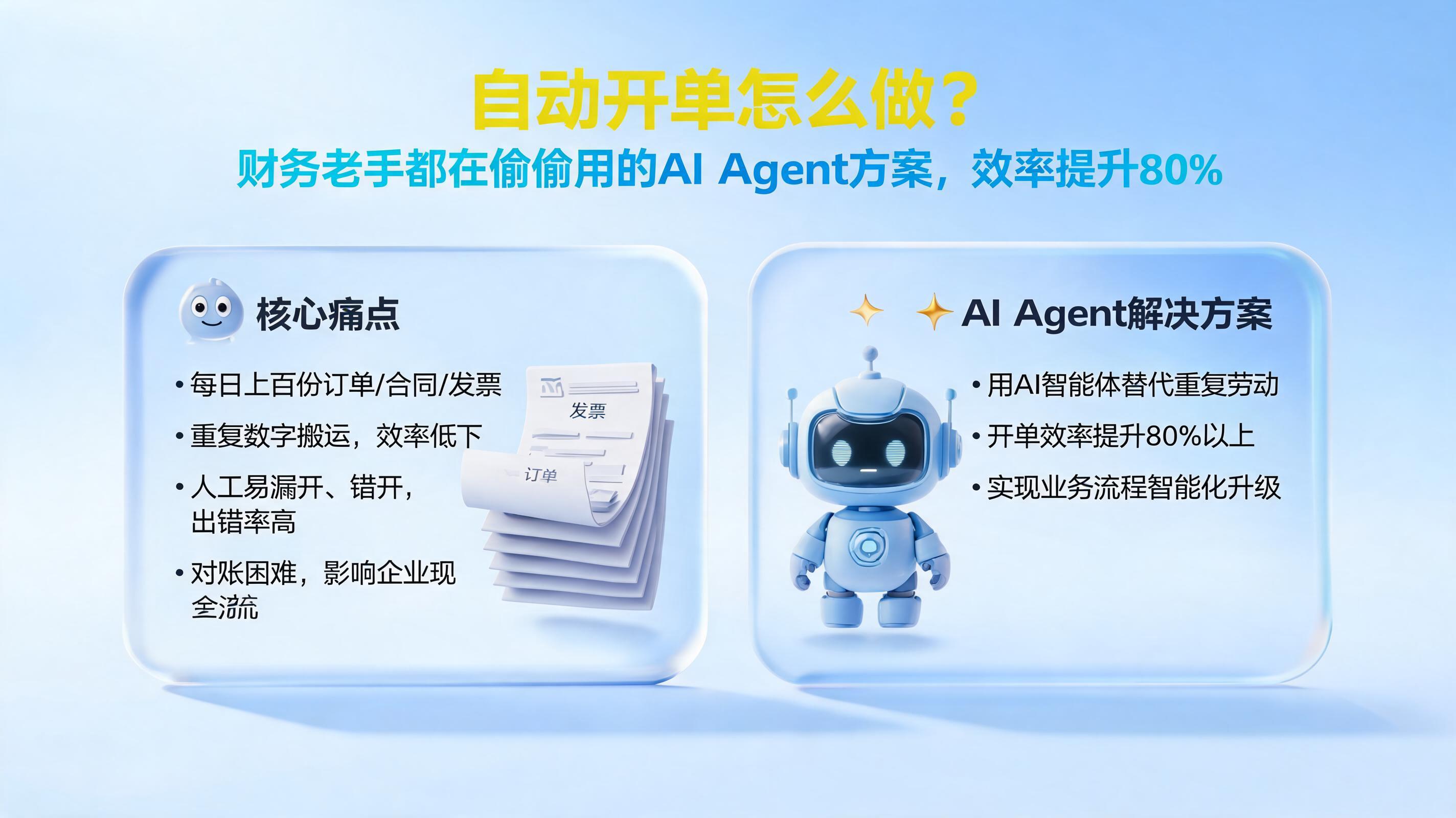 自动开单怎么做?财务老手都在偷偷用的AI Agent方案,效率提升80%