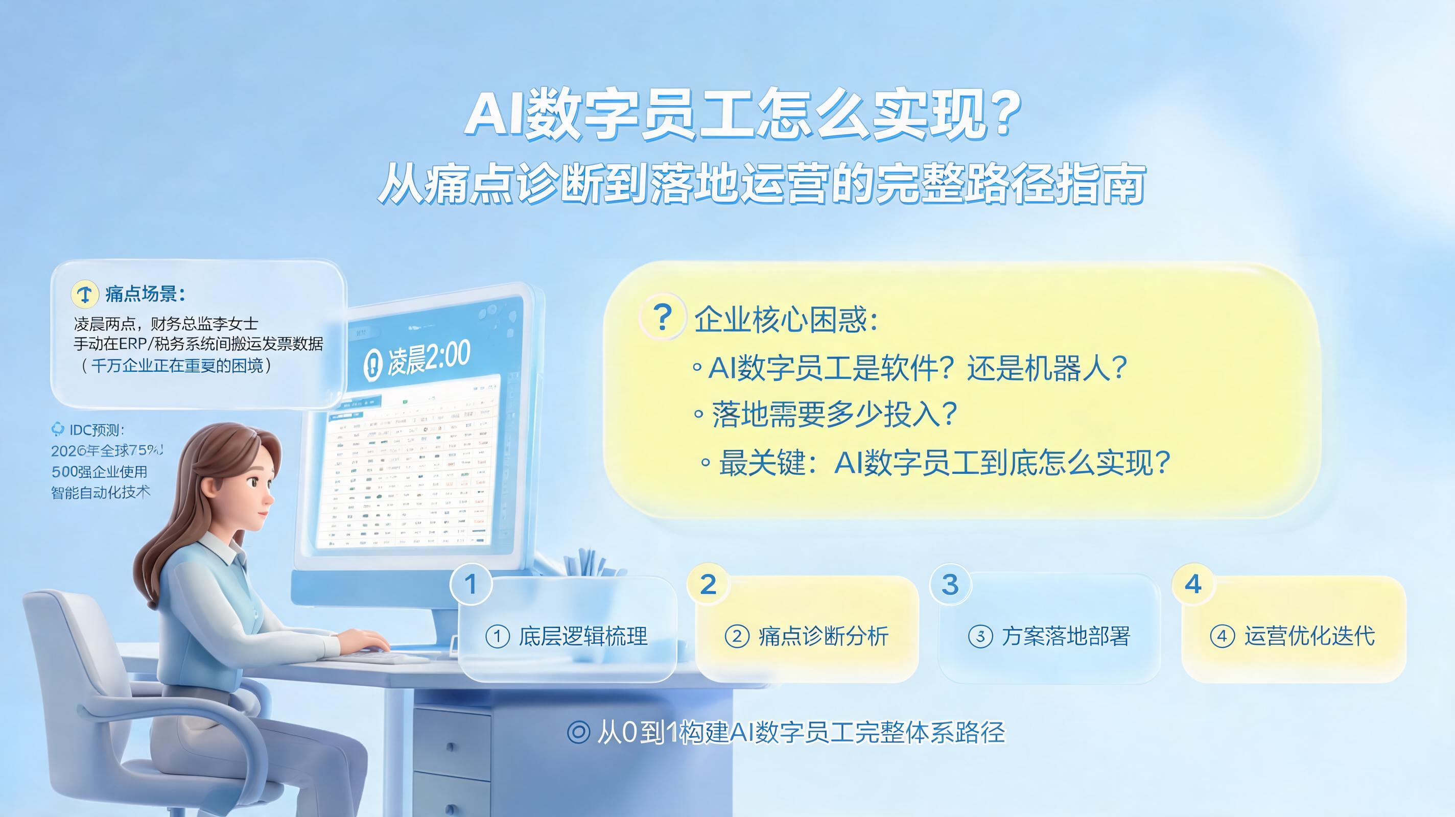 AI数字员工怎么实现？从痛点诊断到落地运营的完整路径指南