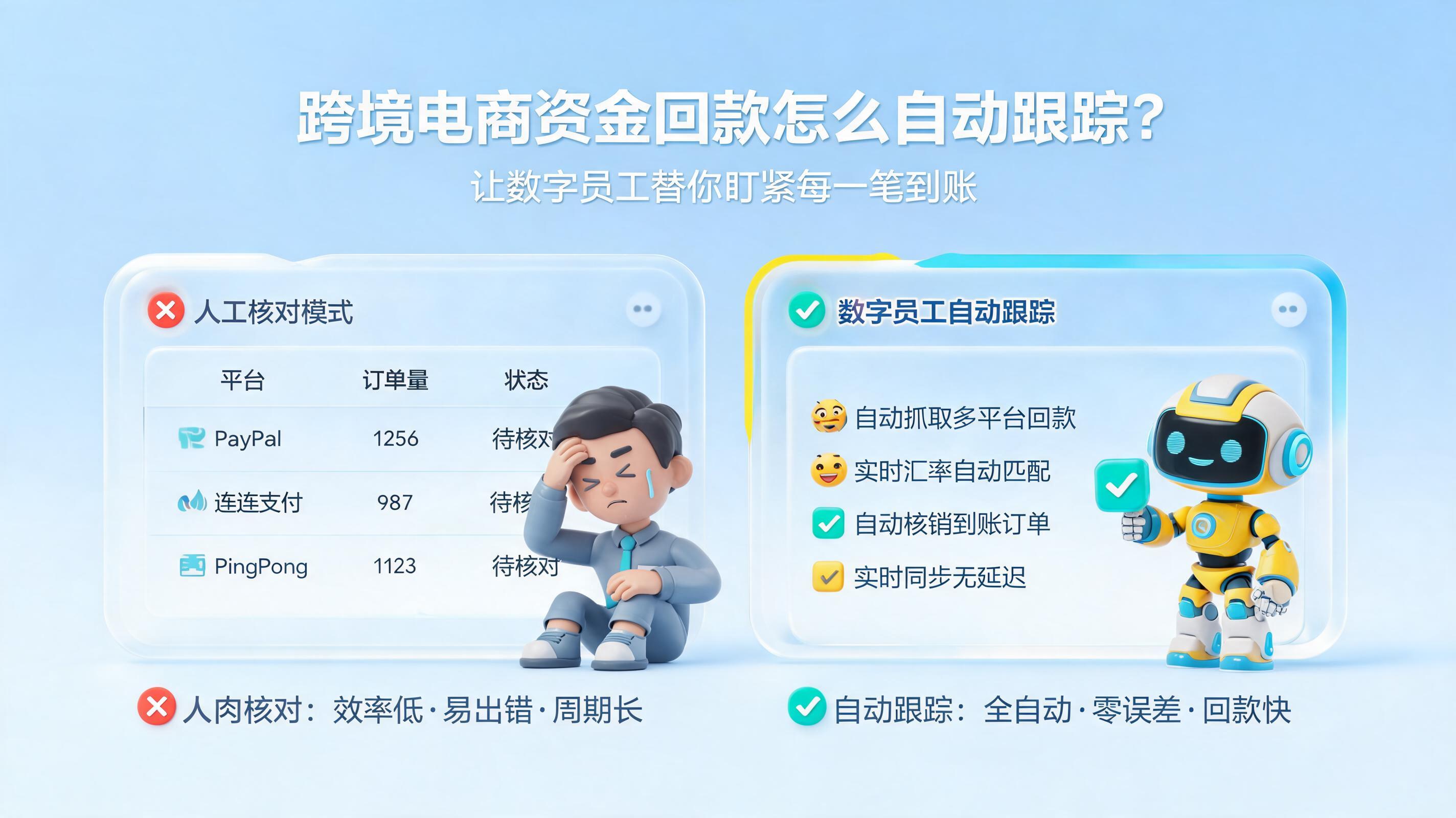 跨境电商资金回款怎么自动跟踪?让数字员工替你盯紧每一笔到账