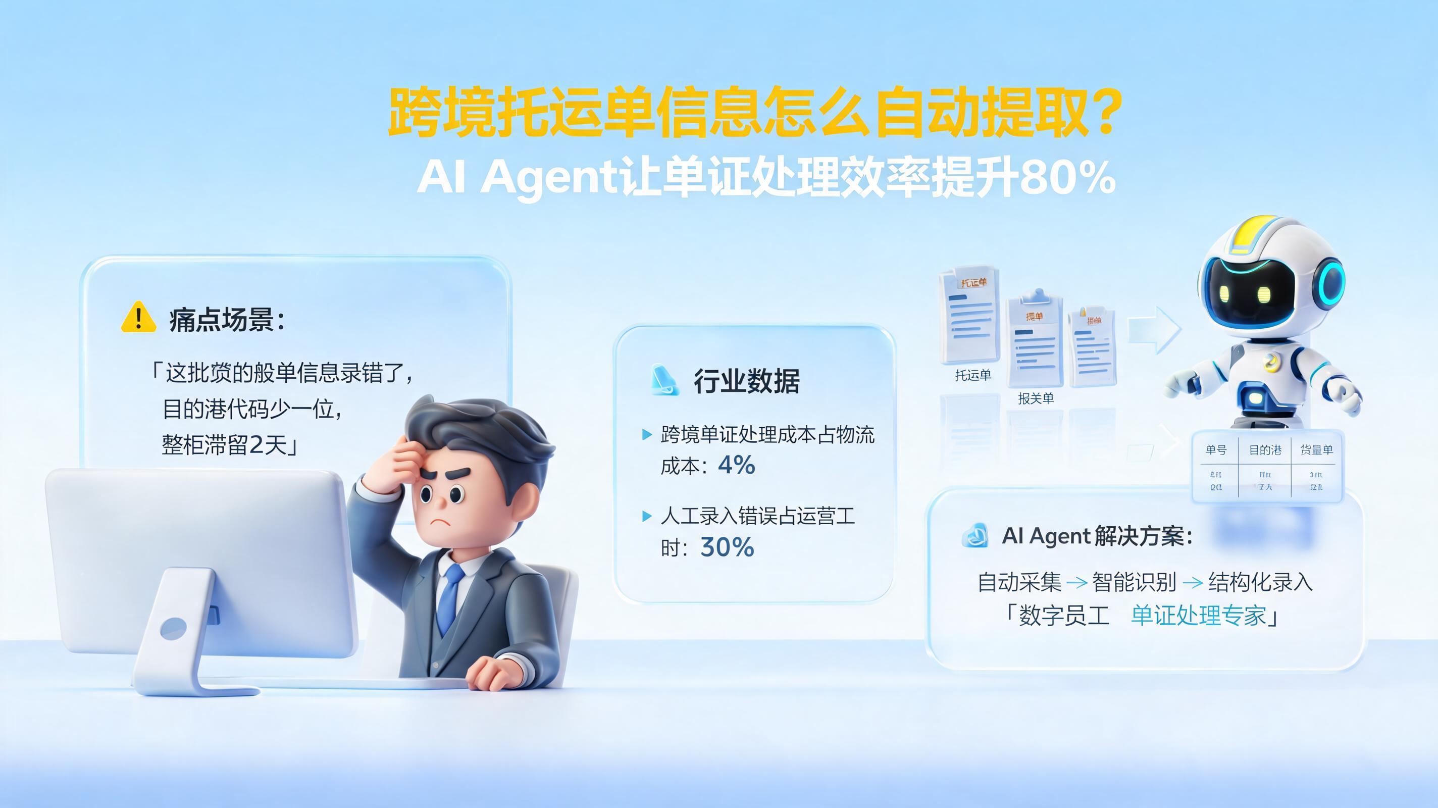 跨境托运单信息怎么自动提取？AI Agent让单证处理效率提升80%_图1