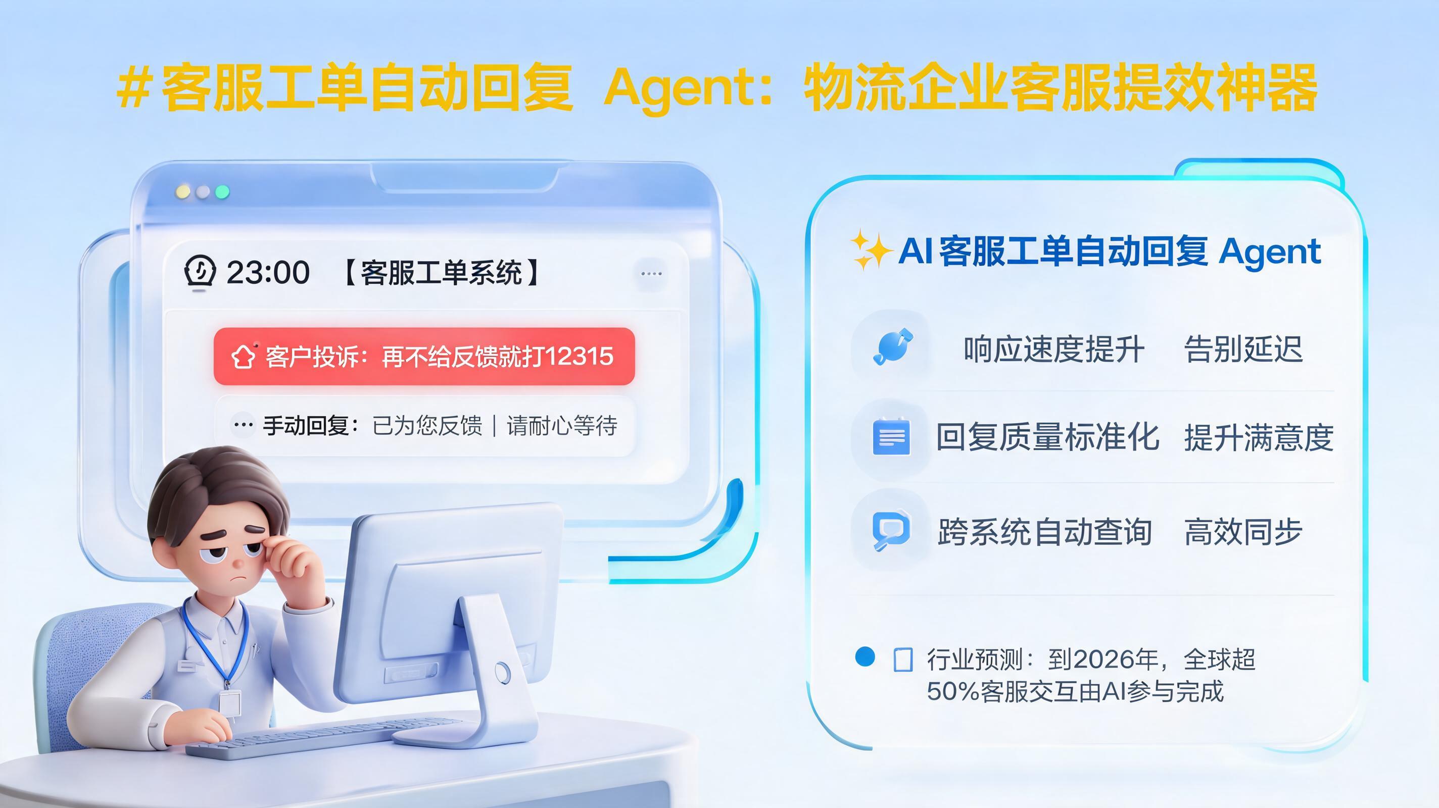 客服工单自动回复 Agent：物流企业客服提效神器_图1
