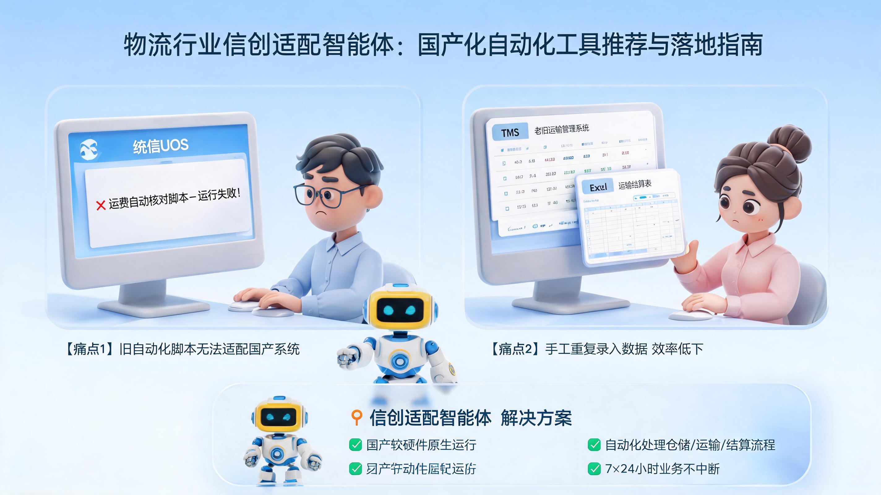 物流行业信创适配智能体：国产化自动化工具推荐与落地指南_图1