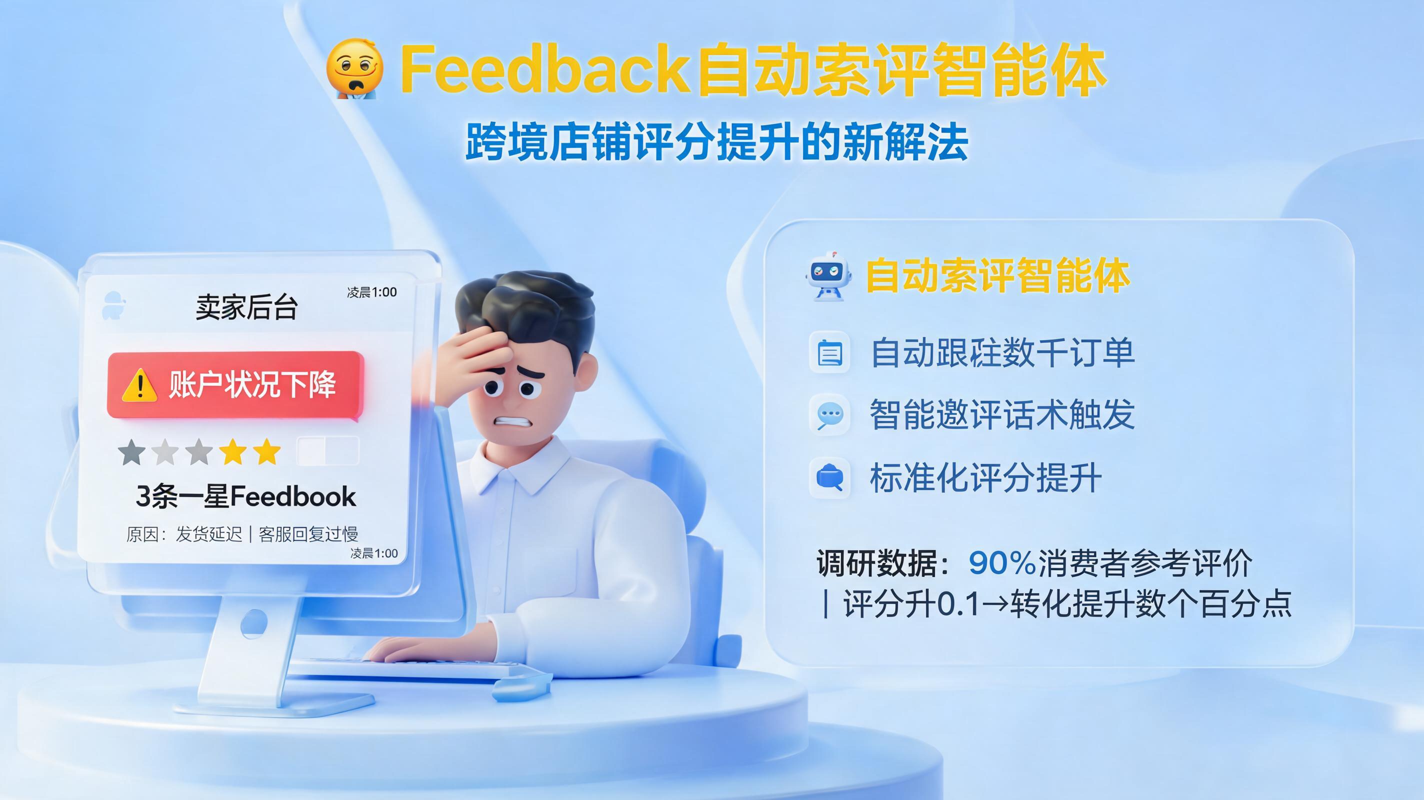 Feedback自动索评智能体,跨境店铺评分提升的新解法