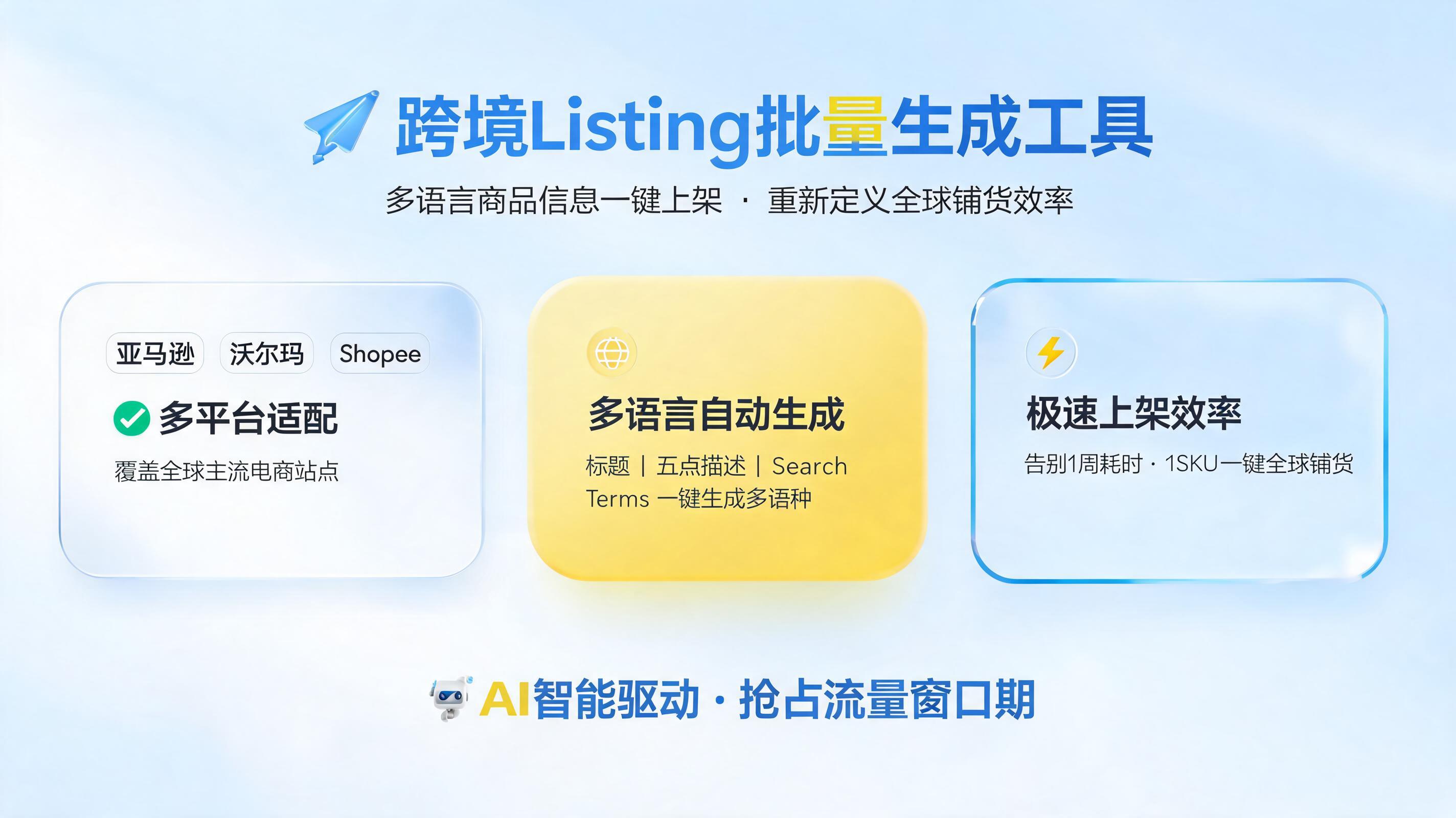 跨境 Listing 批量生成工具：多语言商品信息一键上架，重新定义全球铺货效率_图1