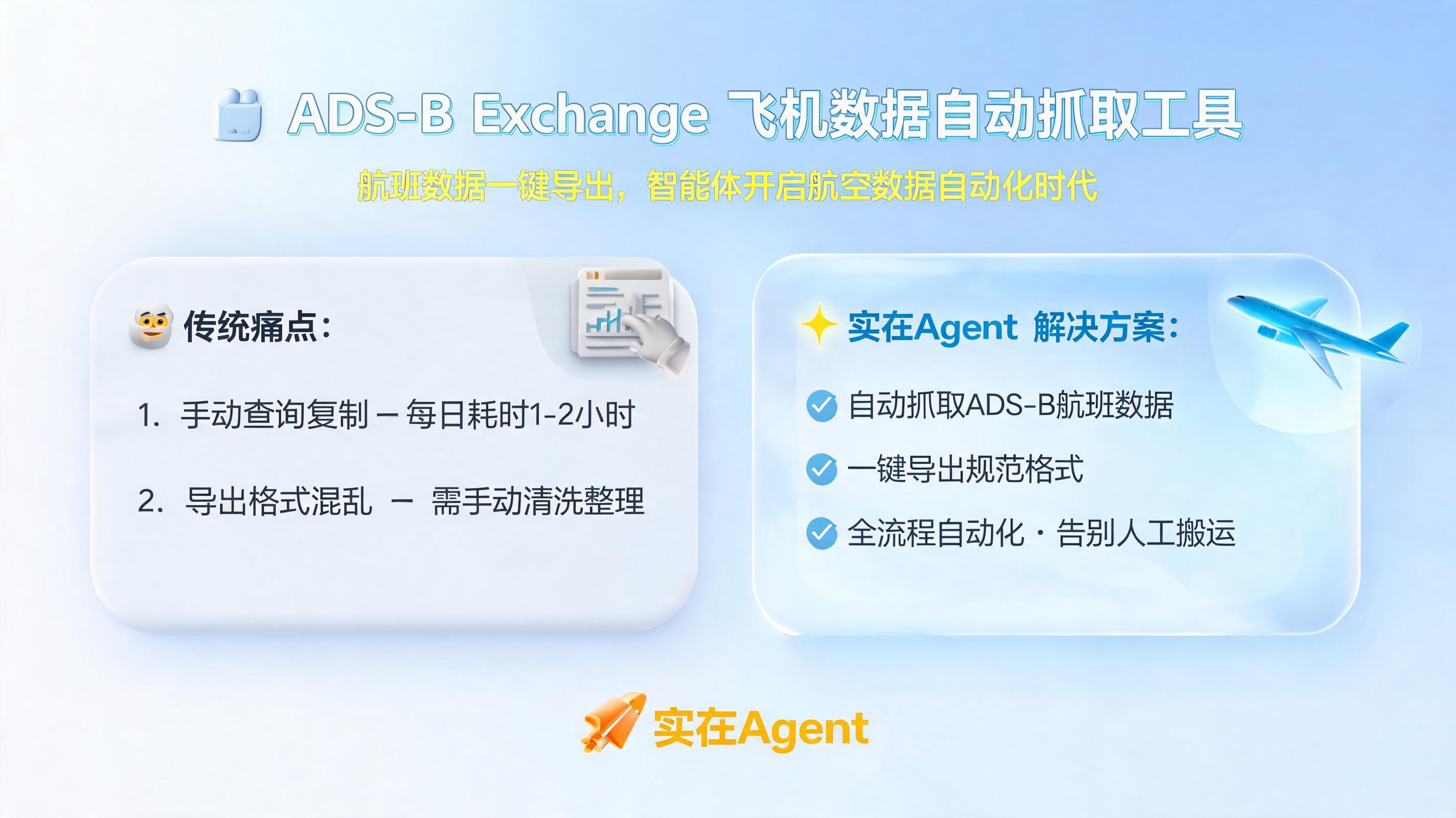 ADS-B Exchange 飞机数据自动抓取工具:航班数据一键导出,智能体开启航空数据自动化时代