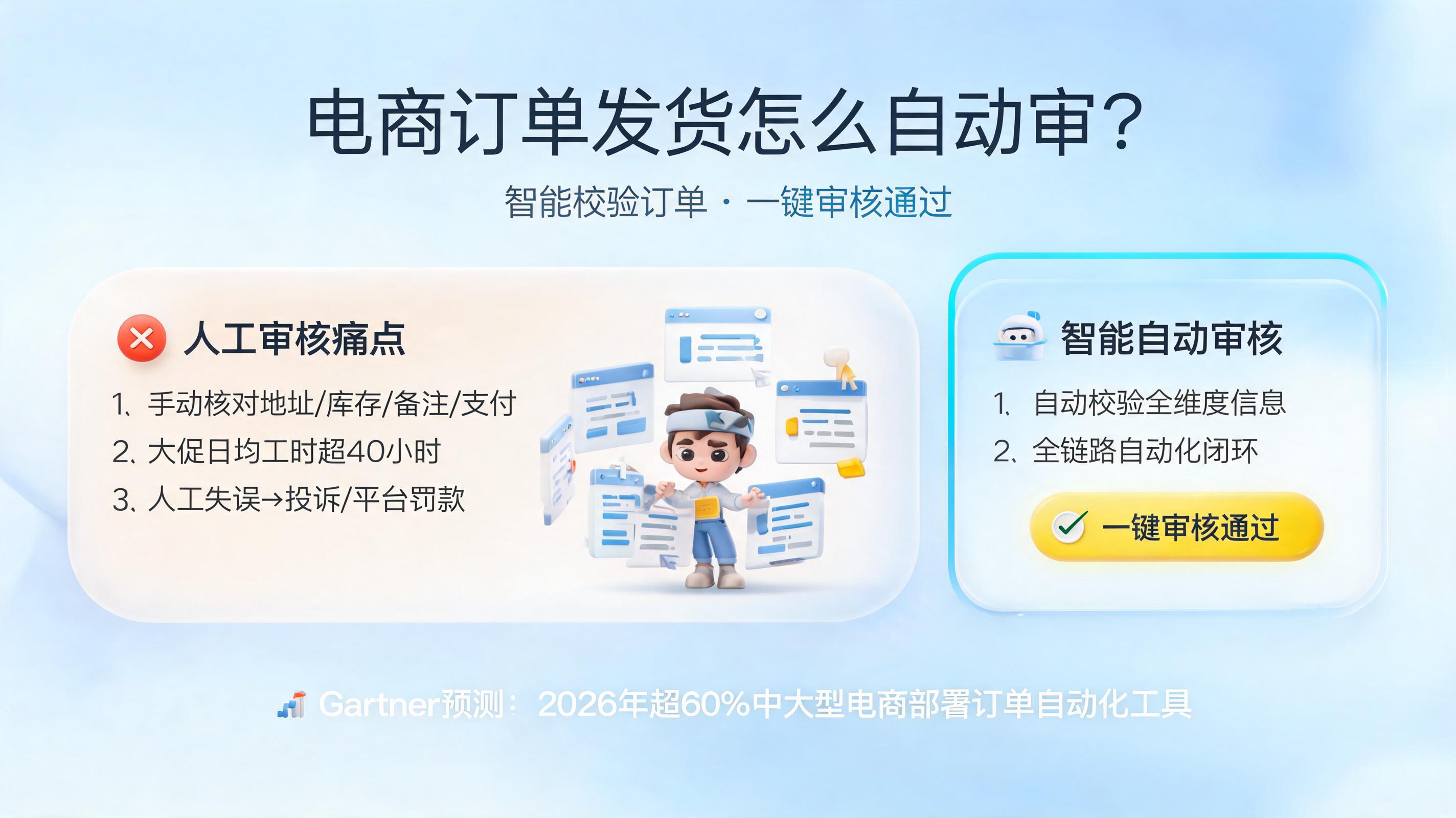 电商订单发货怎么自动审?智能校验订单一键审核通过