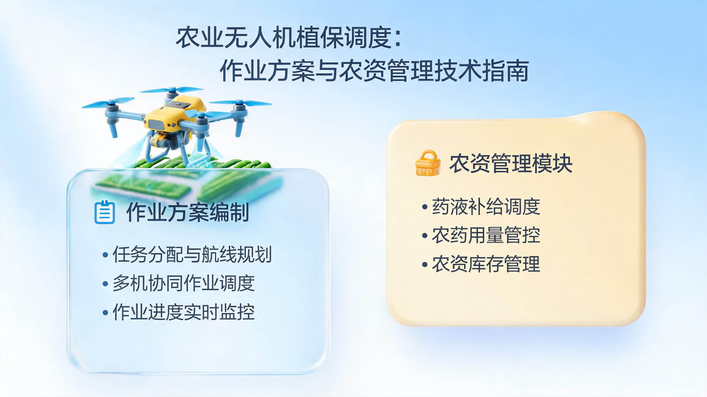 农业无人机植保调度：作业方案与农资管理技术指南_图1