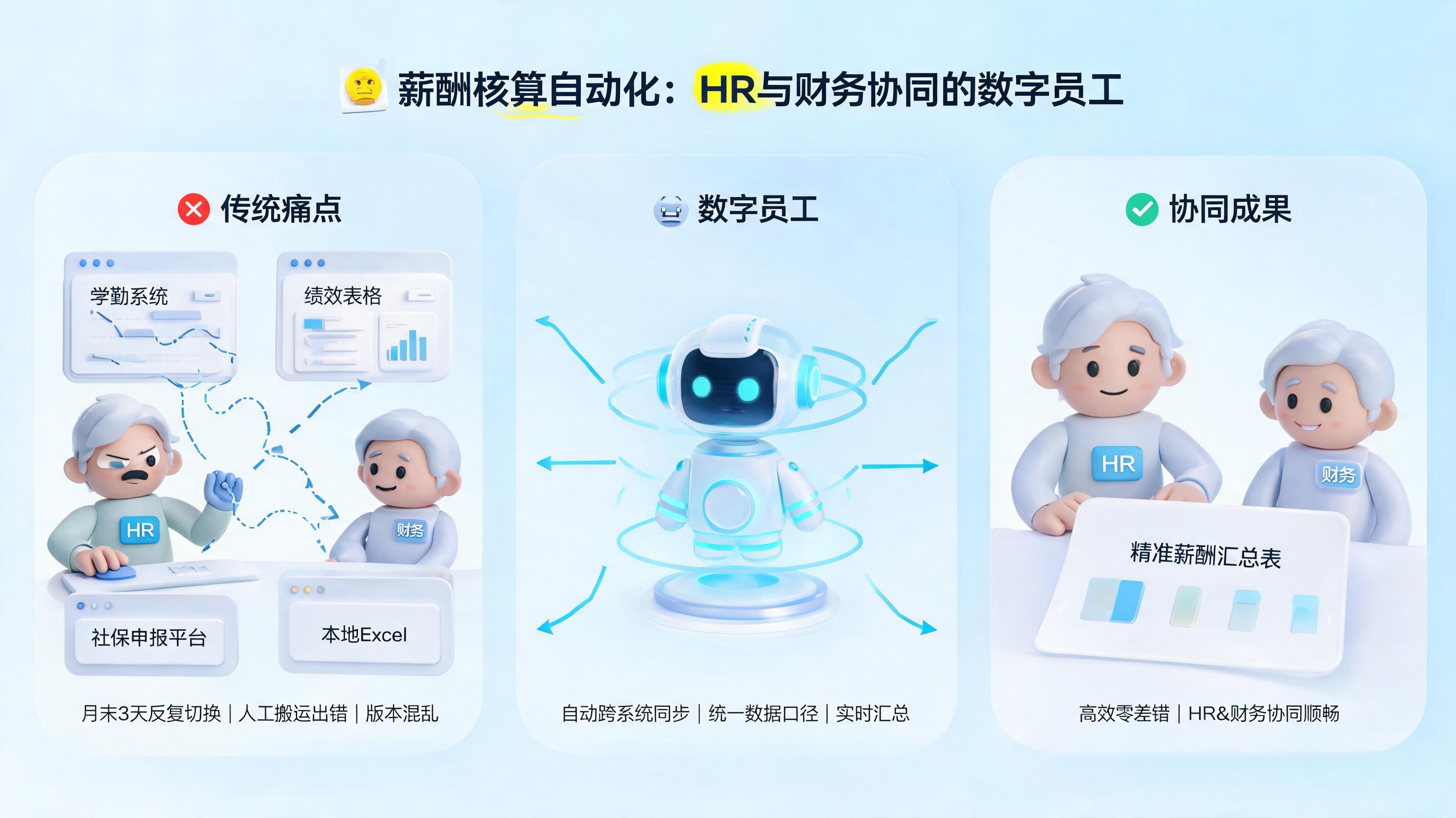 薪酬核算自动化：HR与财务协同的数字员工_图1