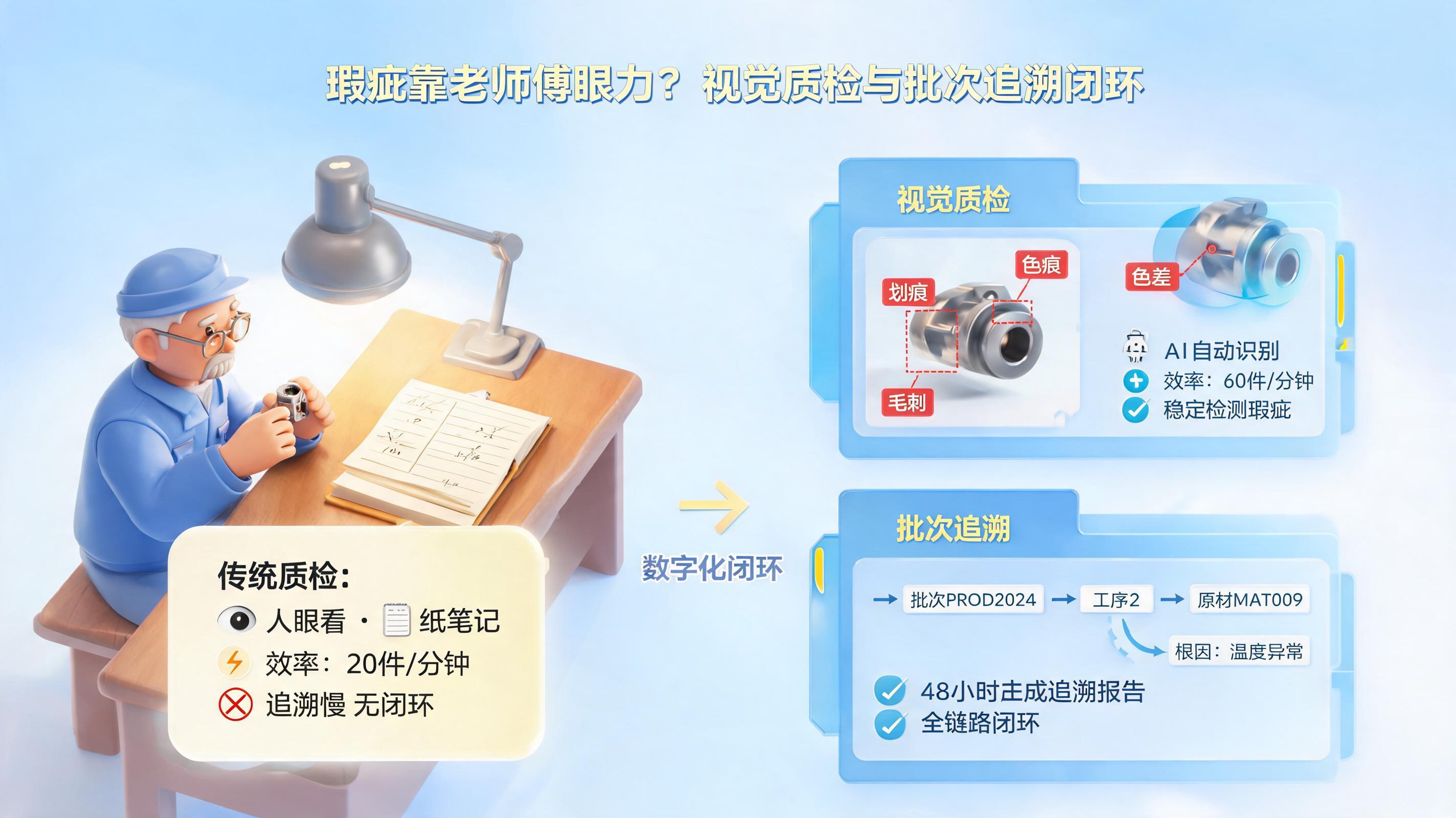 瑕疵靠老师傅眼力？视觉质检与批次追溯闭环_图1