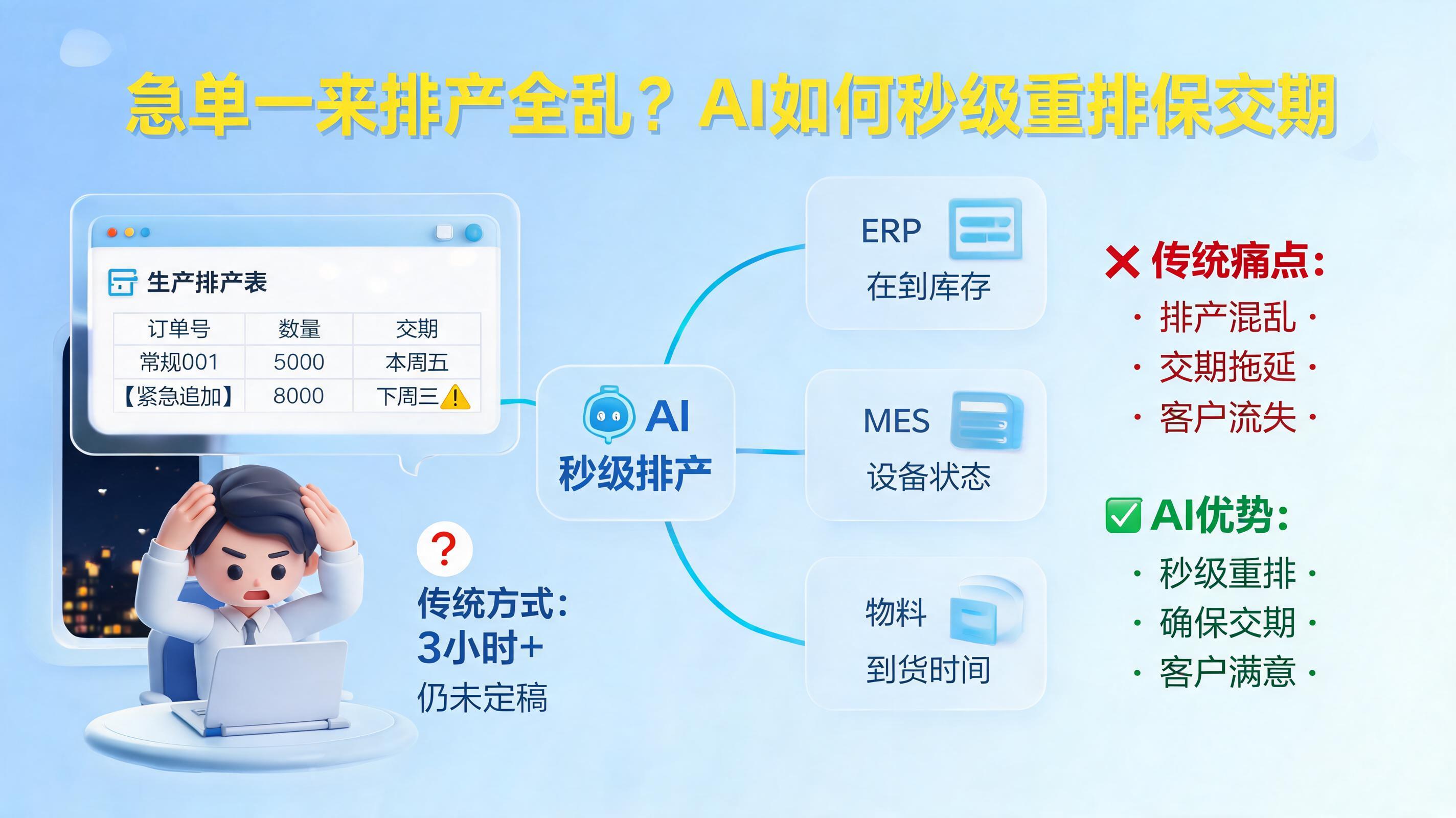 急单一来排产全乱？AI如何秒级重排保交期_图1