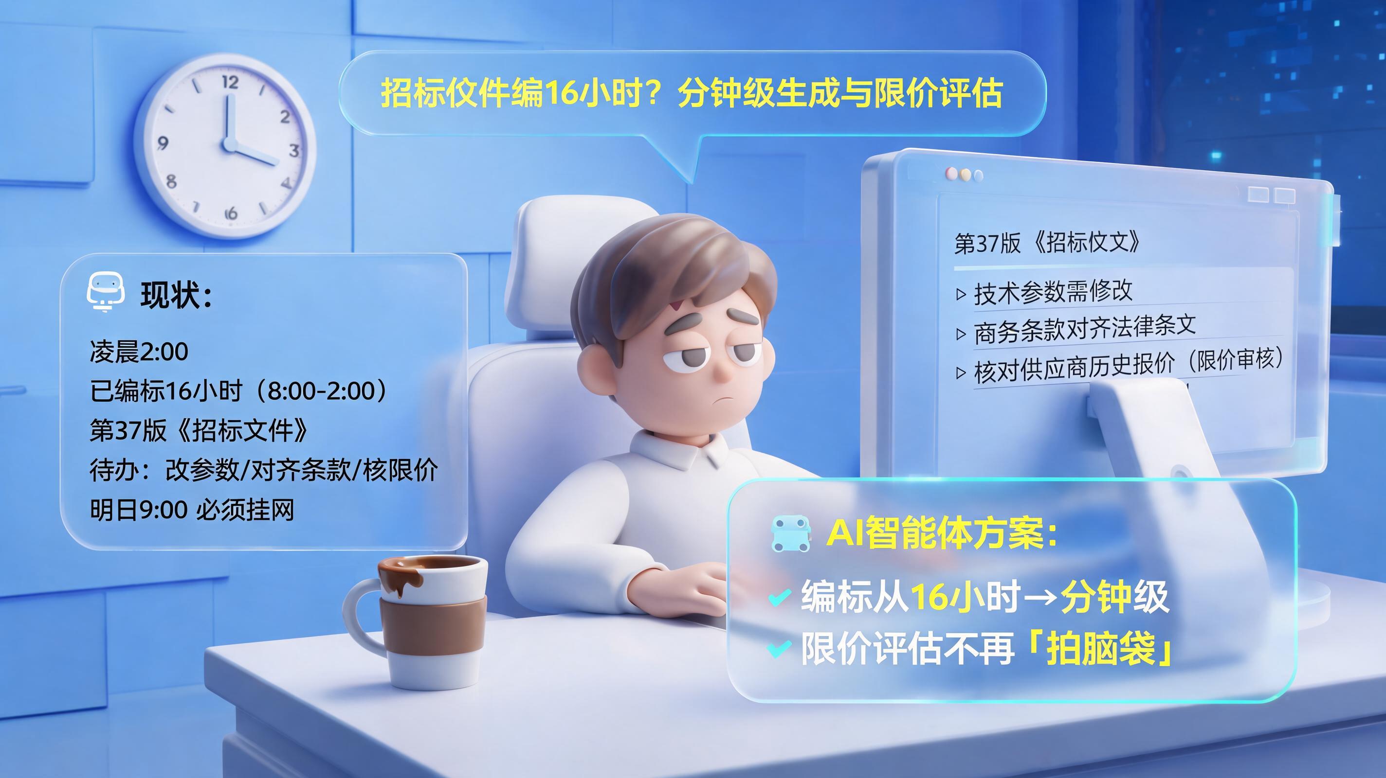 招标文件编16小时?分钟级生成与限价评估