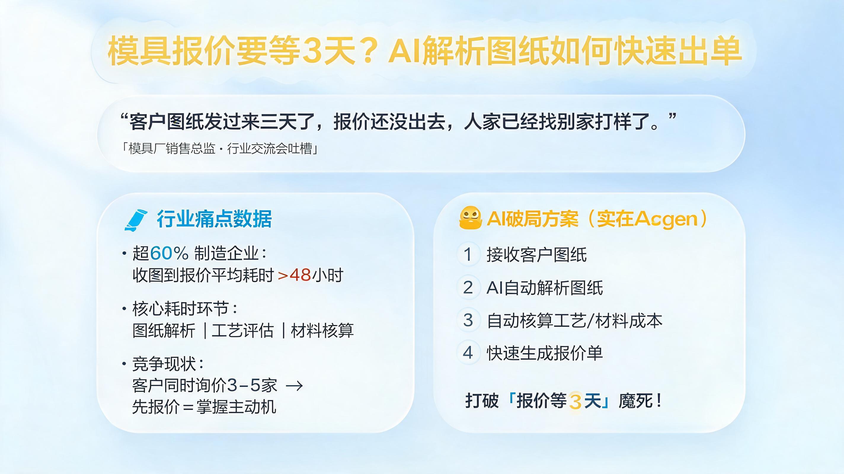 模具报价要等3天？AI解析图纸如何快速出单_图1