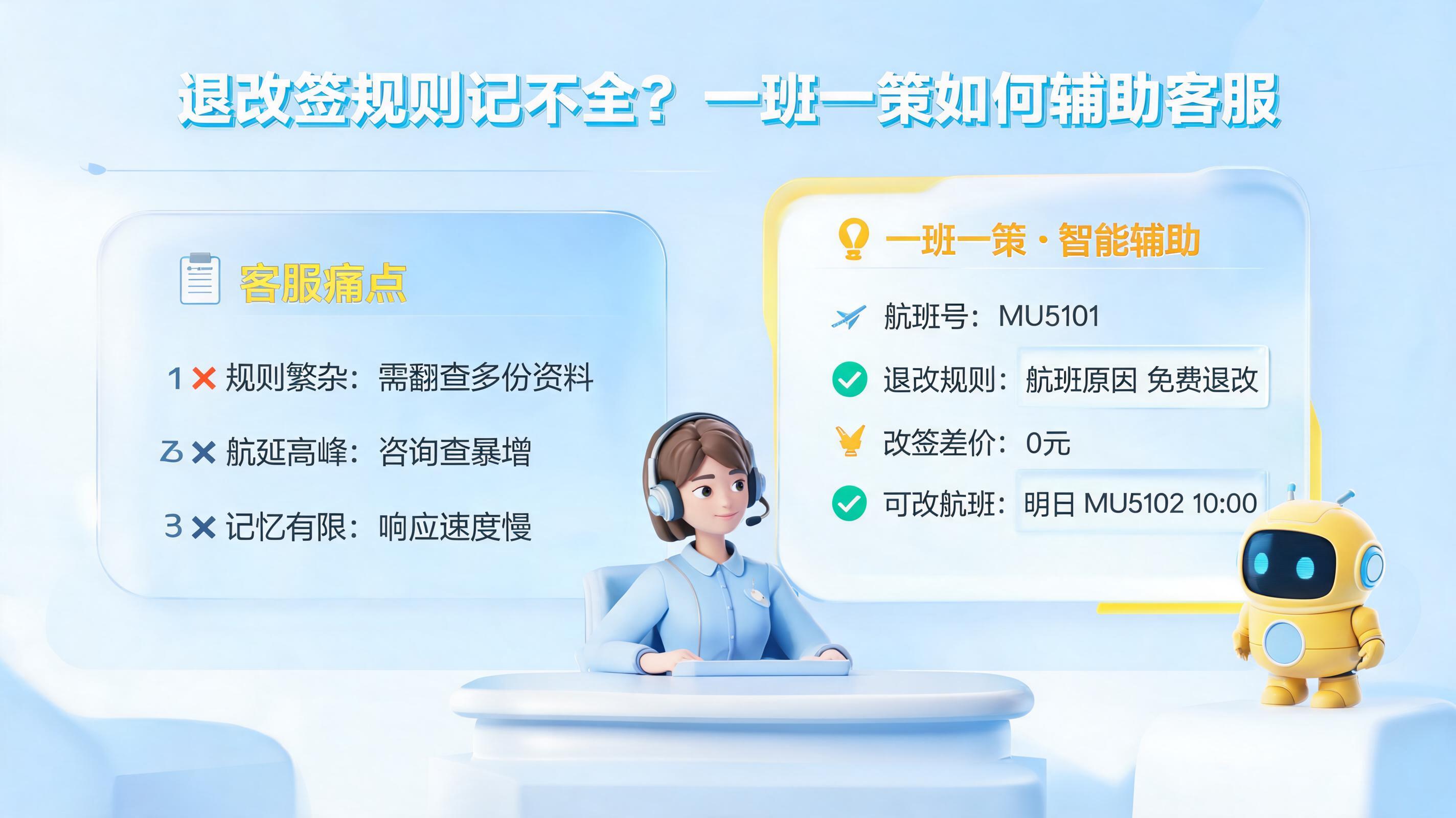 退改签规则记不全？一班一策如何辅助客服