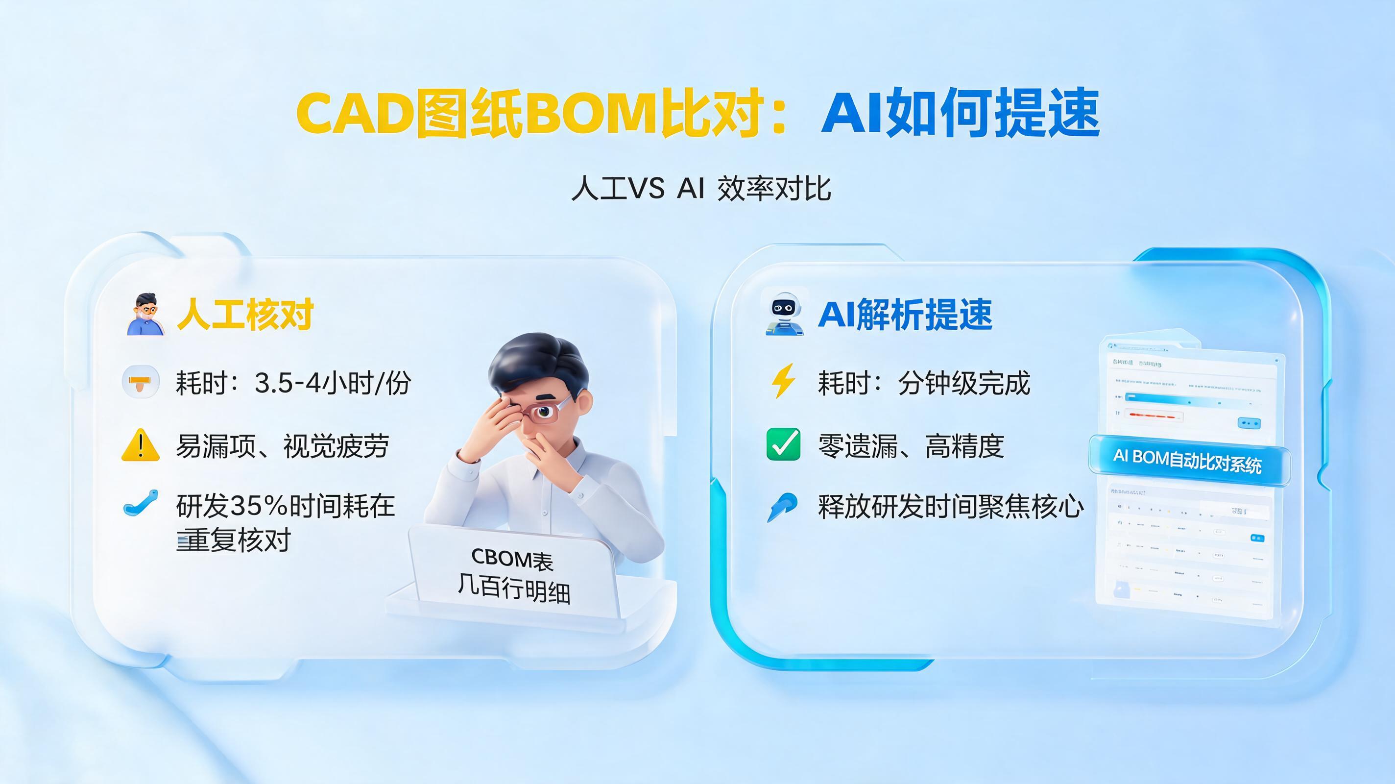 CAD图纸BOM比对4小时？AI解析怎么加速_图1