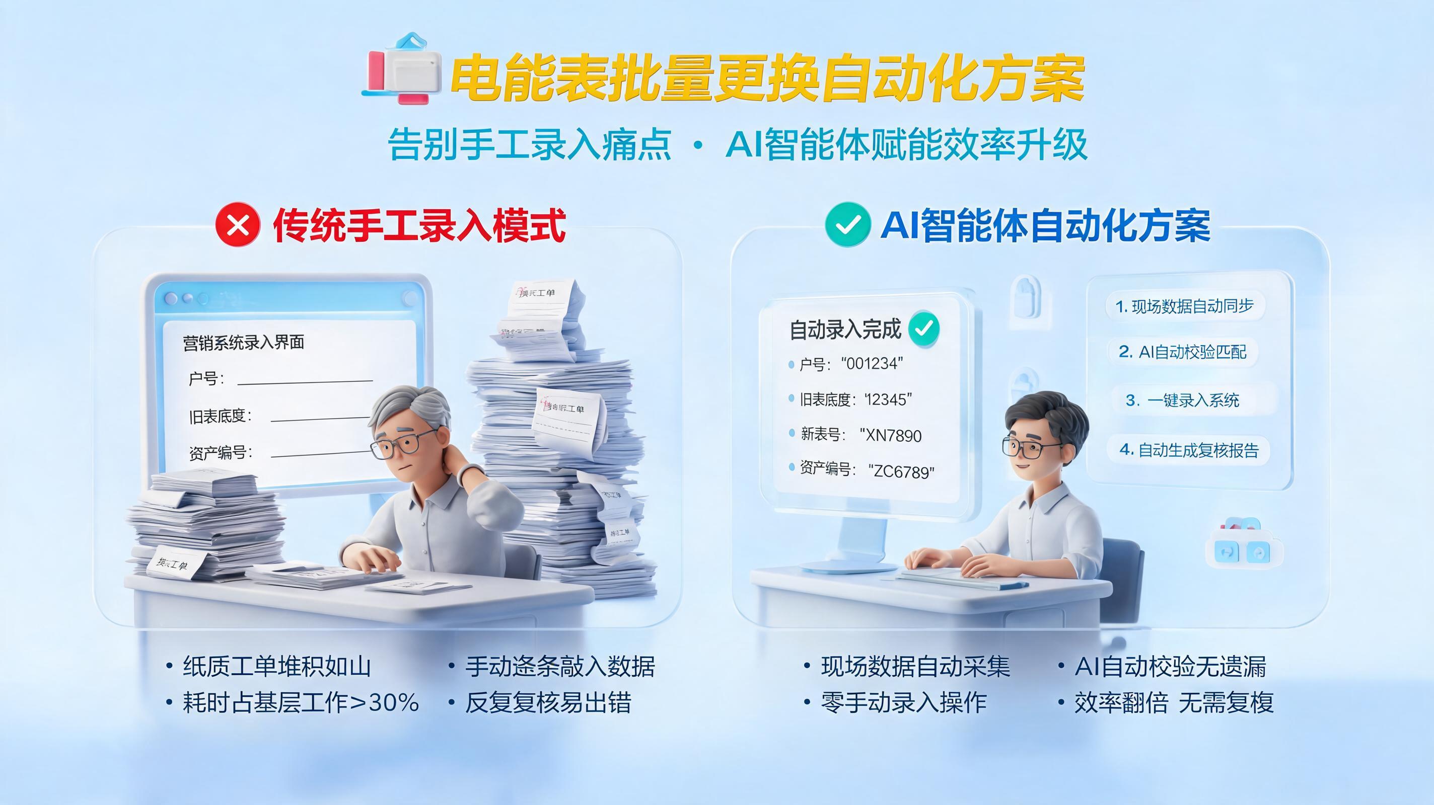 换表记录手工录？电能表批量更换自动化方案_图1