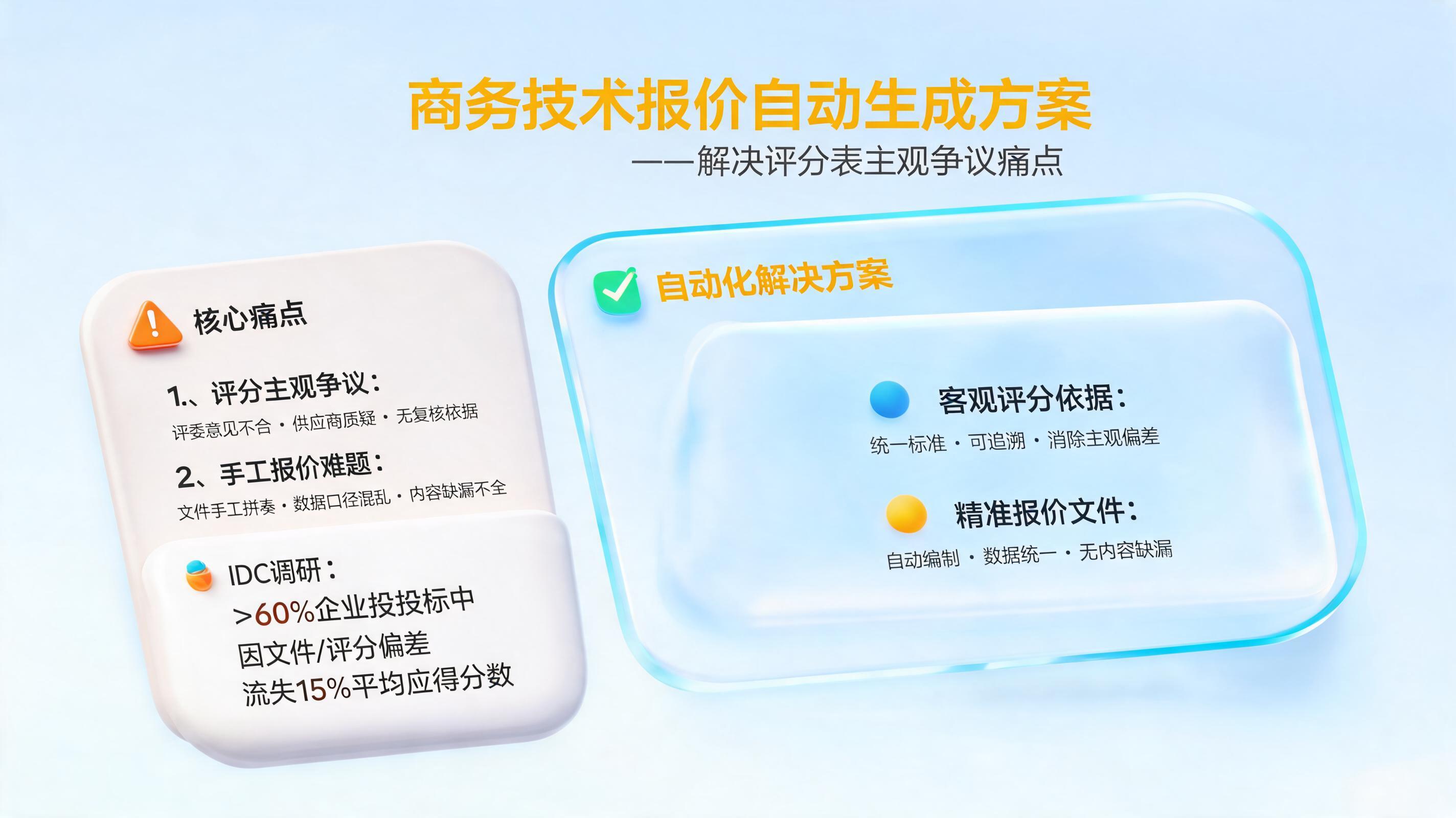 评分表主观争议？商务技术报价自动生成方案