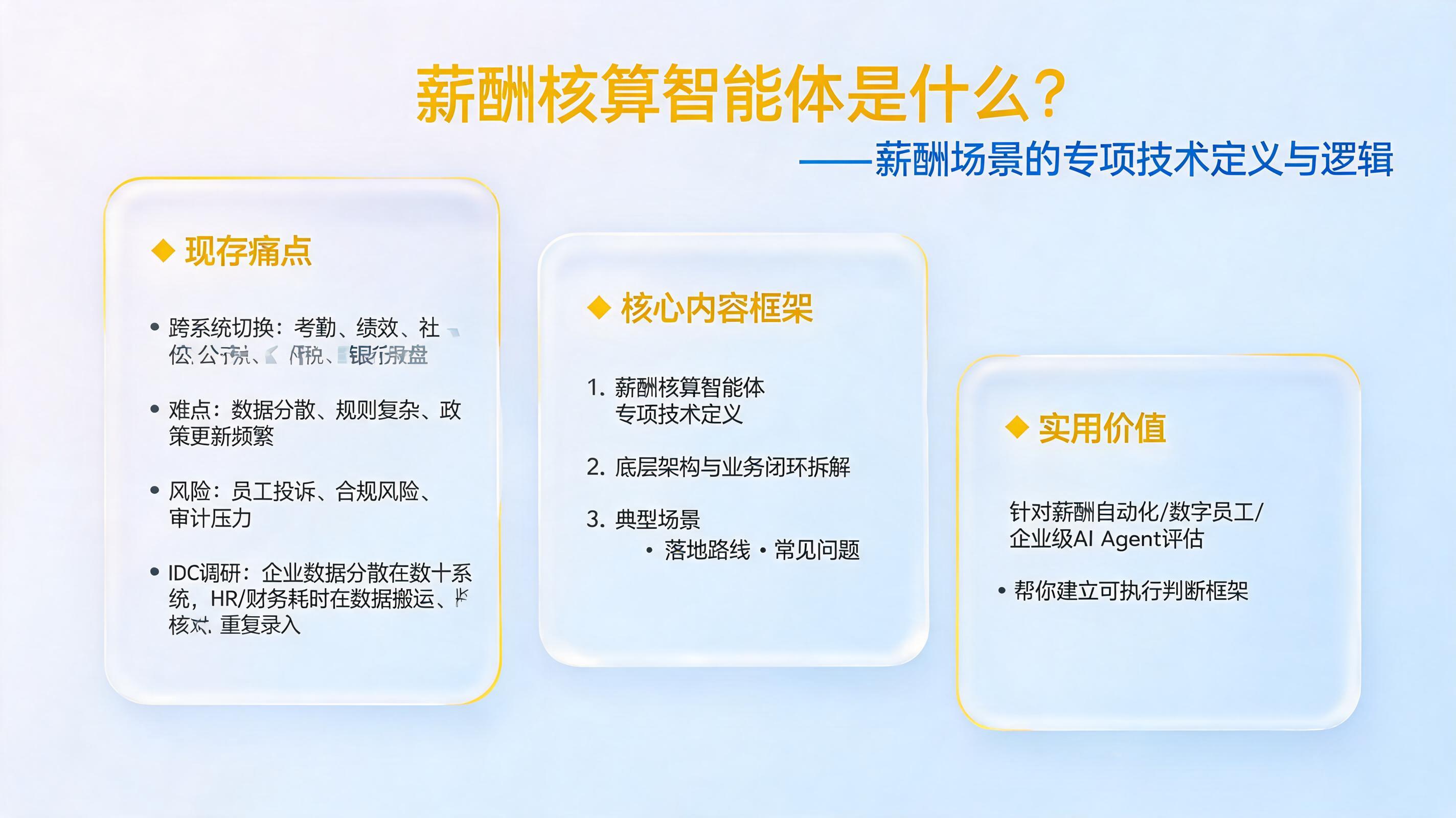 薪酬核算智能体是什么？薪酬场景的专项技术定义与逻辑
