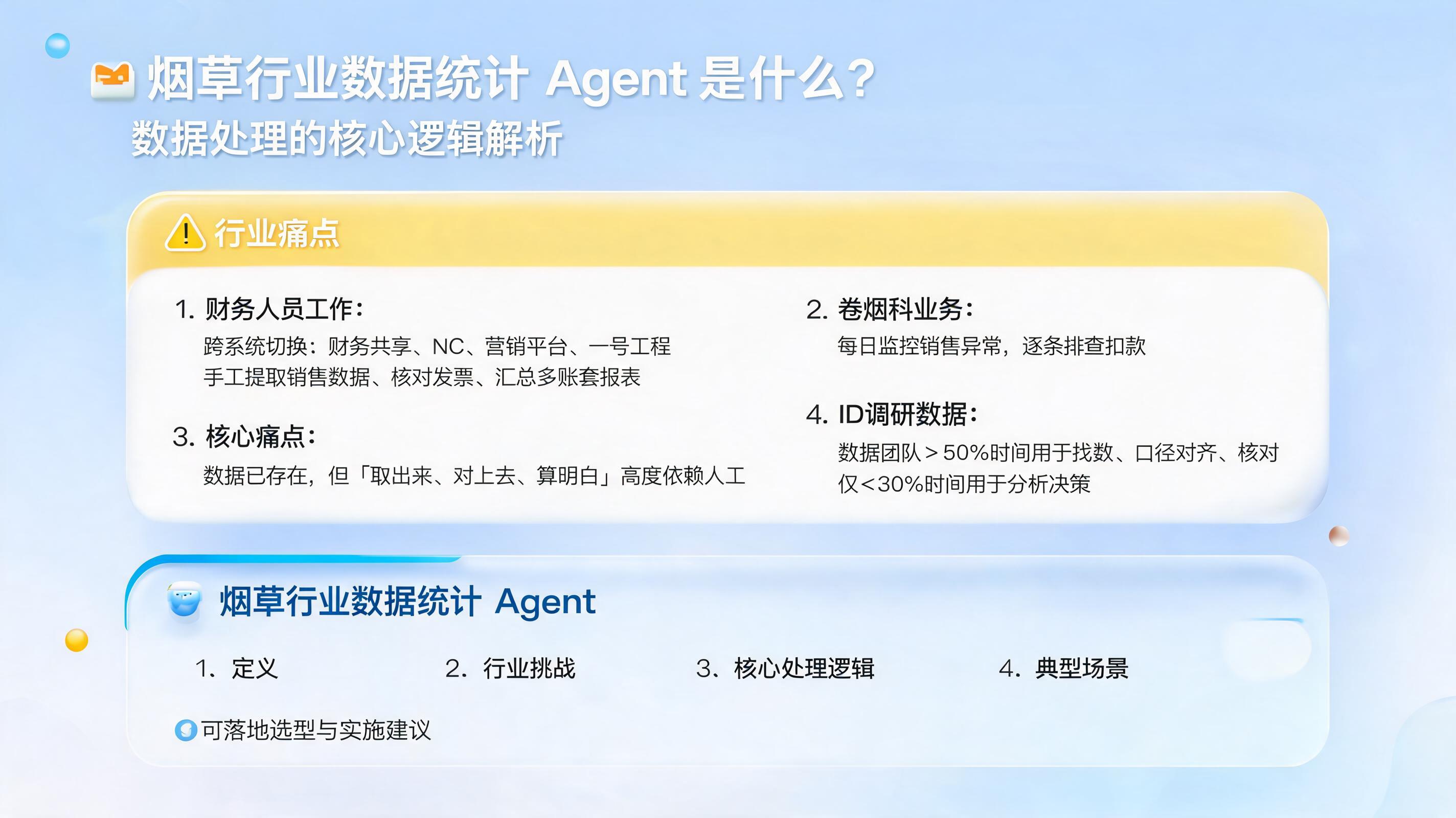 烟草行业数据统计 Agent 是什么？数据处理的核心逻辑解析